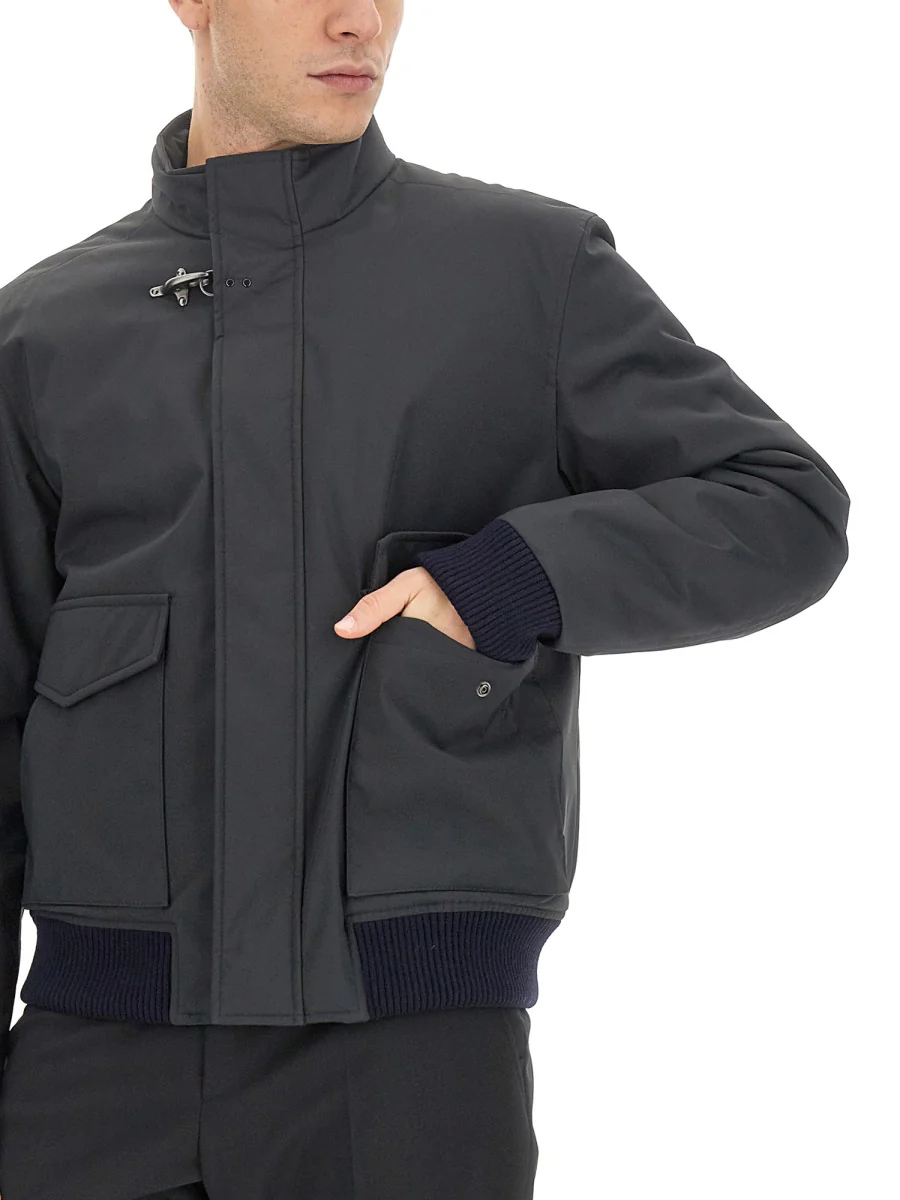 FAY Mock-neck Zip-up Bomber Jacket - Image 4