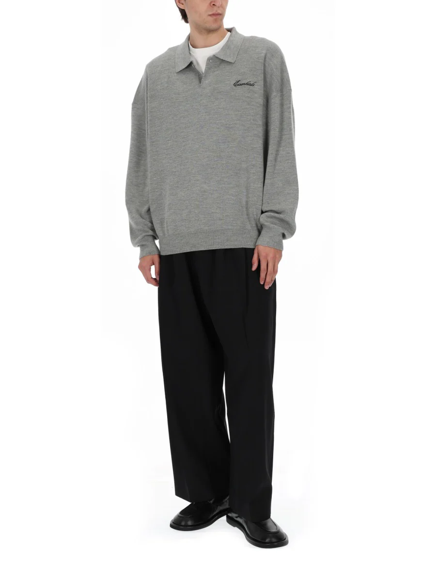 Fear Of God Essentials Essentials Wool Polo Shirt for Men - SS26 Collection - Image 2