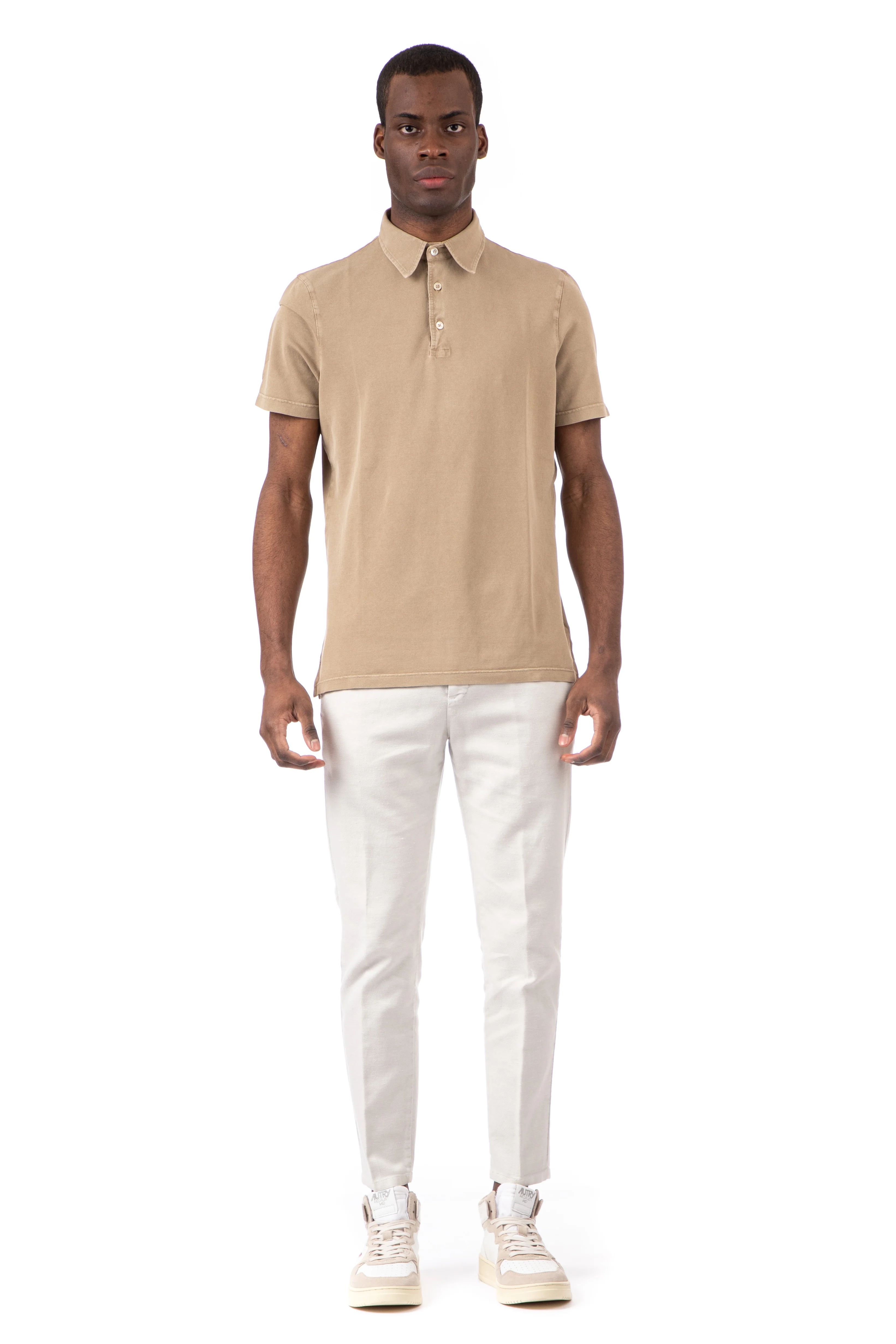 Fedeli Lightweight Cotton Piqué Polo Shirt for Men