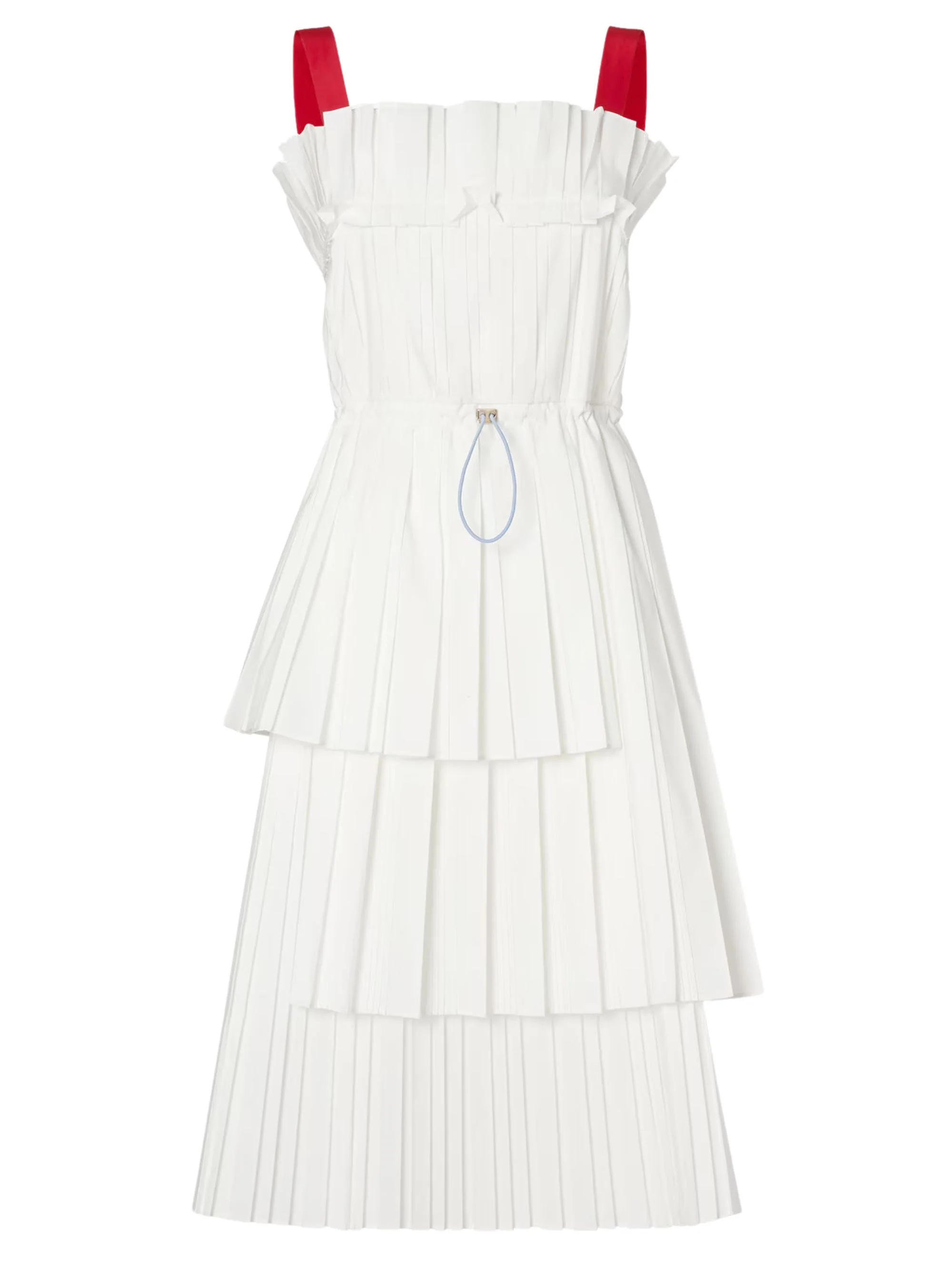 Fendi Asymmetrical Panel Mini Dress with Adjustable Drawstring Waist