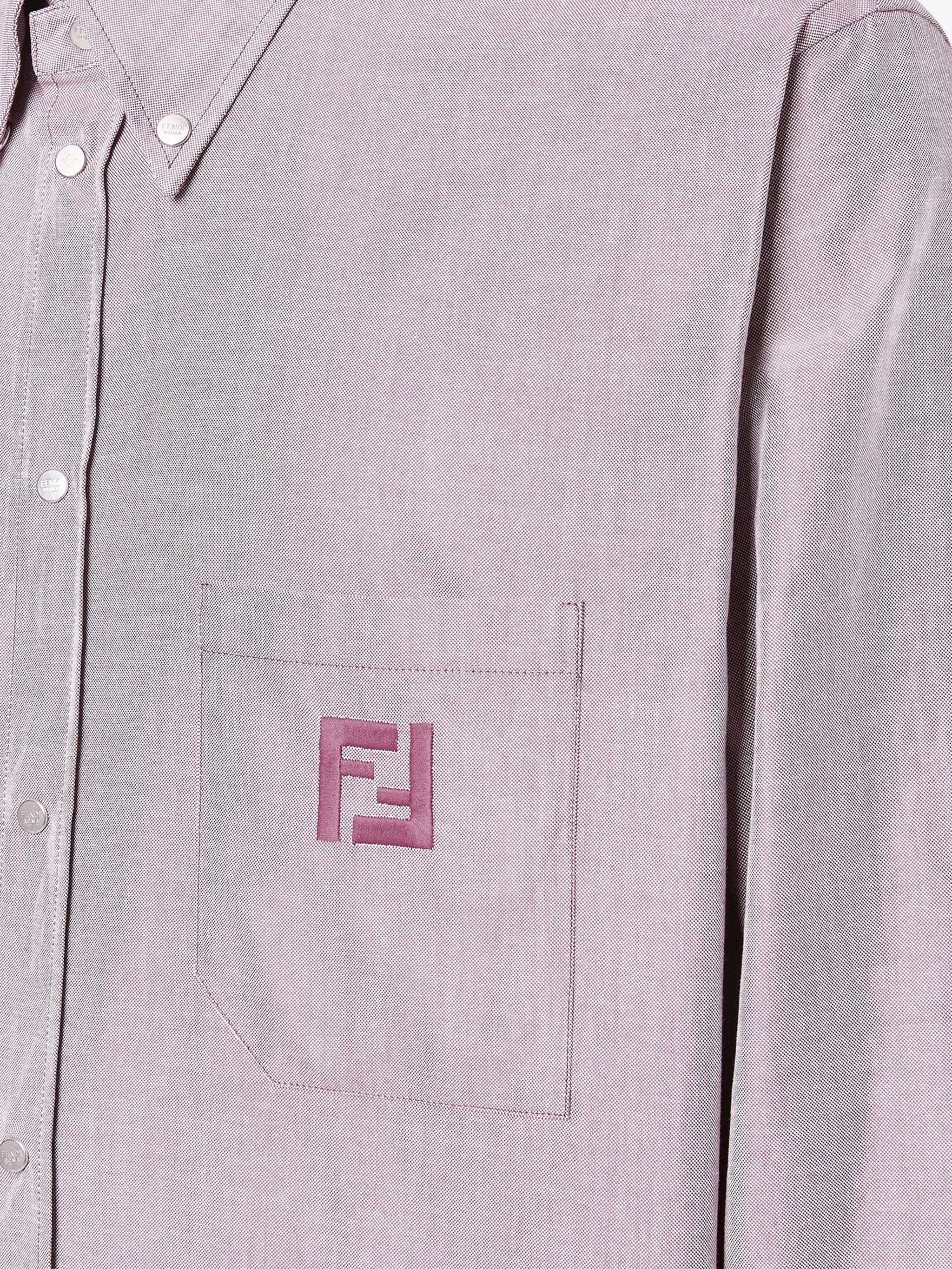 Fendi Comfort-Fit Long-Sleeved Shirt with Button-Down Collar - Image 4