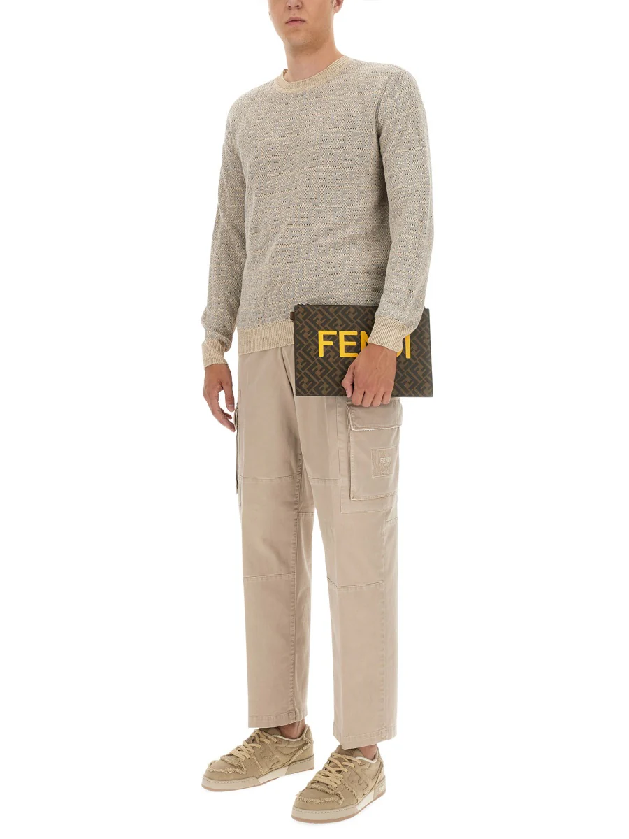 FENDI Gabardine Regular Fit Pants - Image 2