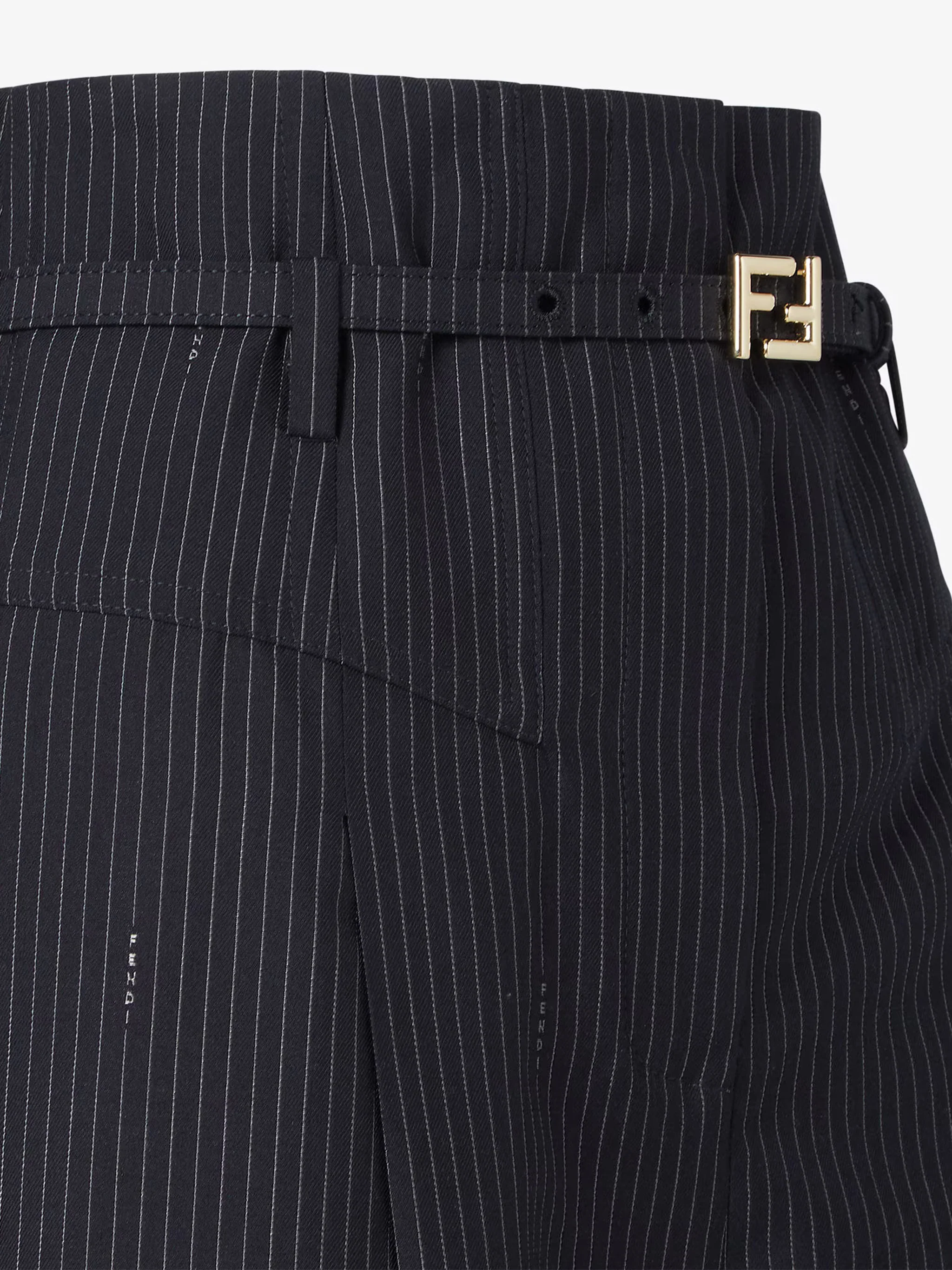 Fendi High-Waisted Trousers with Stylish Belt Detail - Image 4