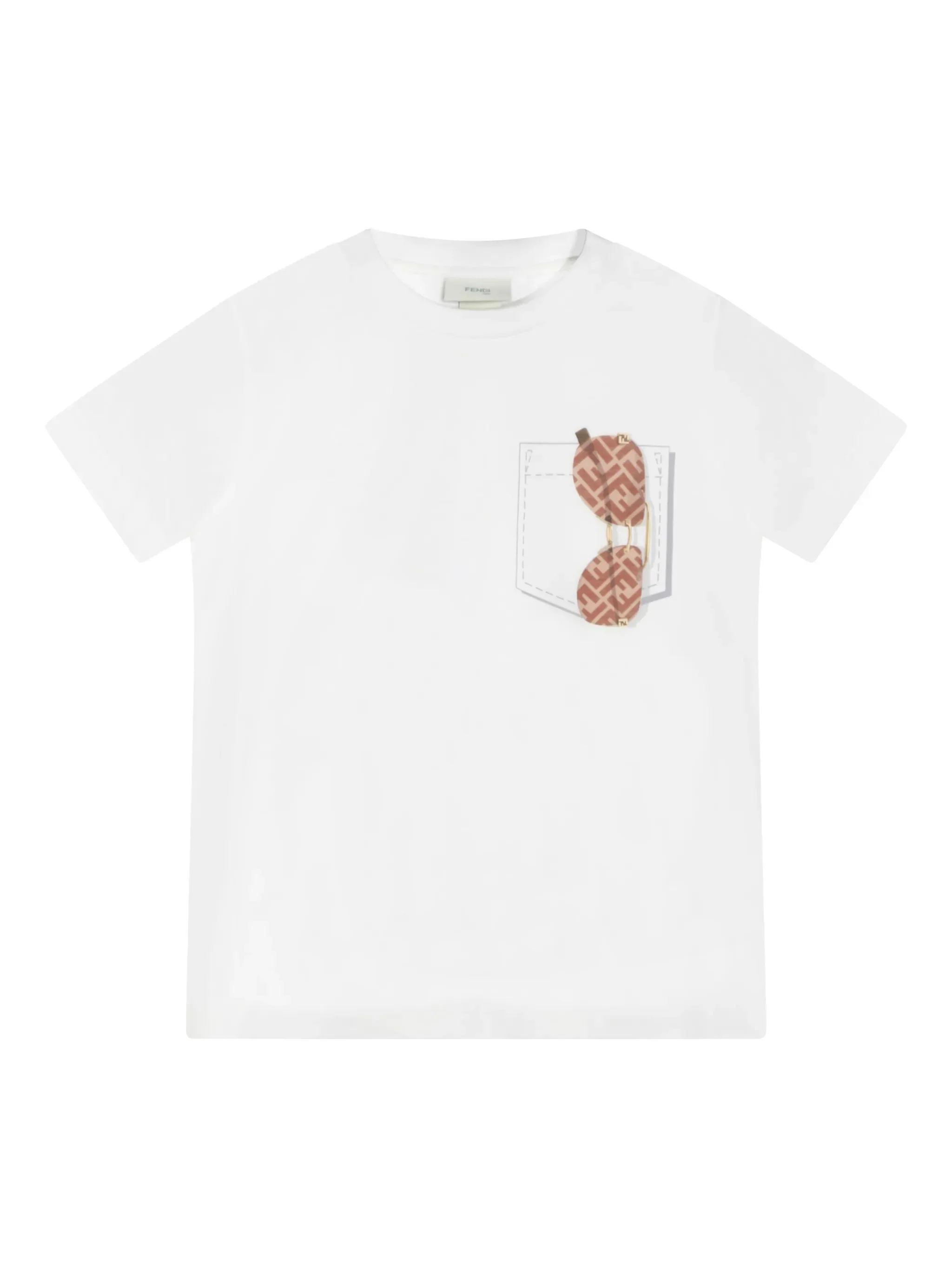 Fendi Kids Mini Eye-Catching T-Shirt with Graphic Print