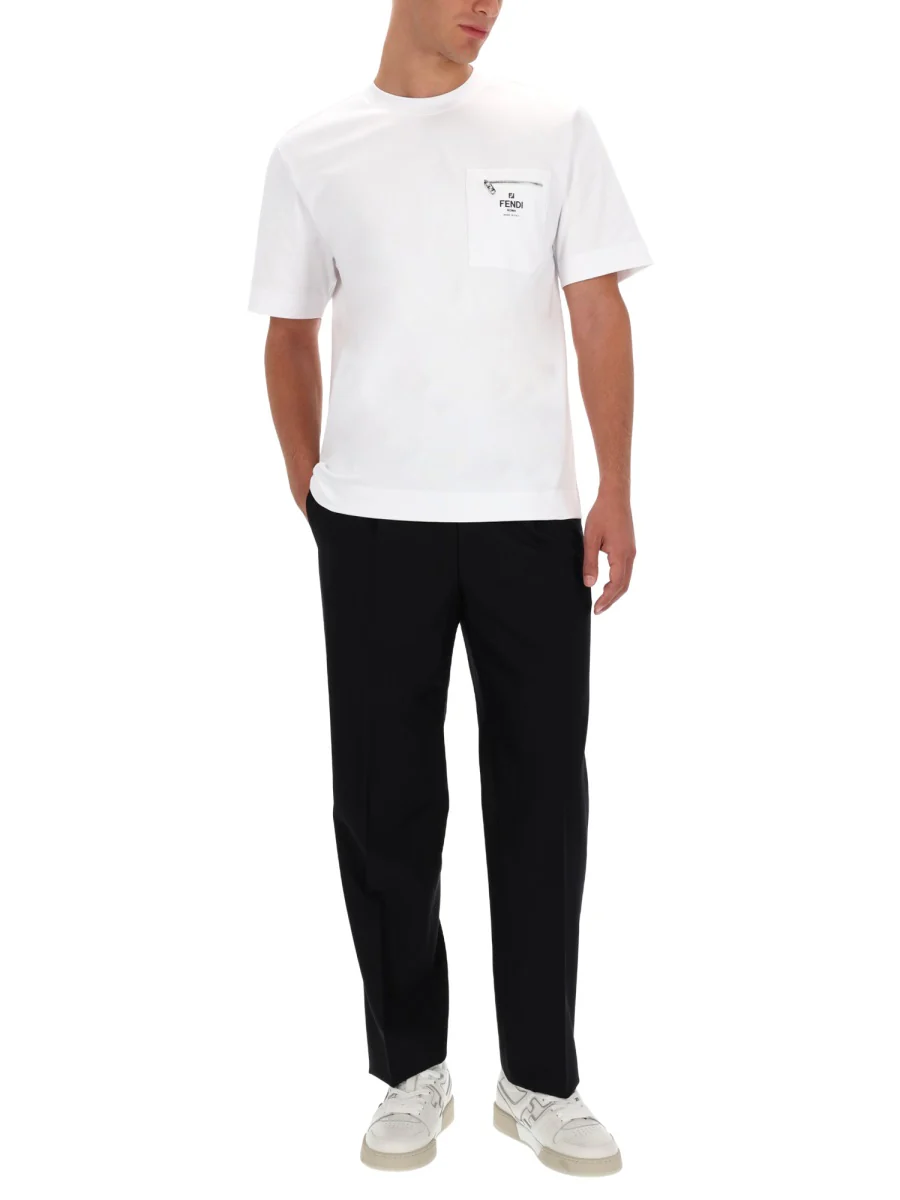 Fendi Men's Logo Pocket T-Shirt - Size L - Image 2