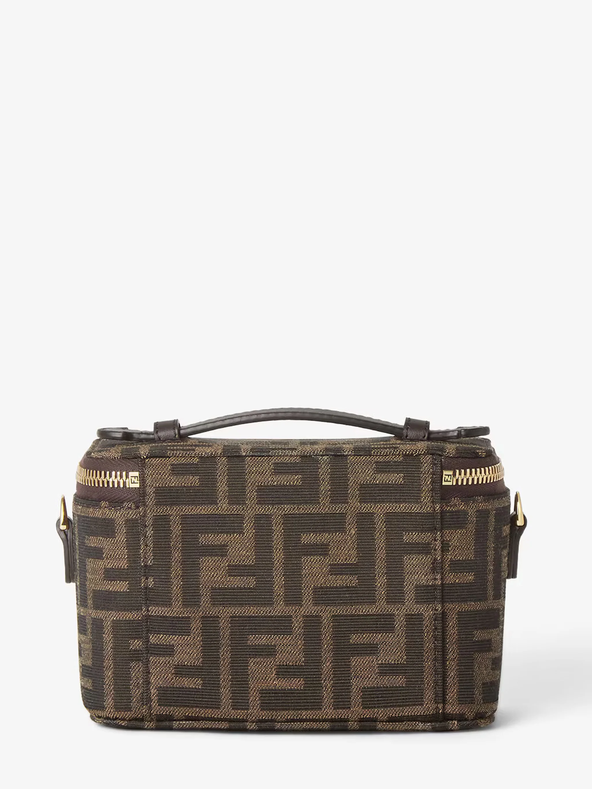 Fendi Mini Two-Way Zip Clutch with Gold Accents - Image 4