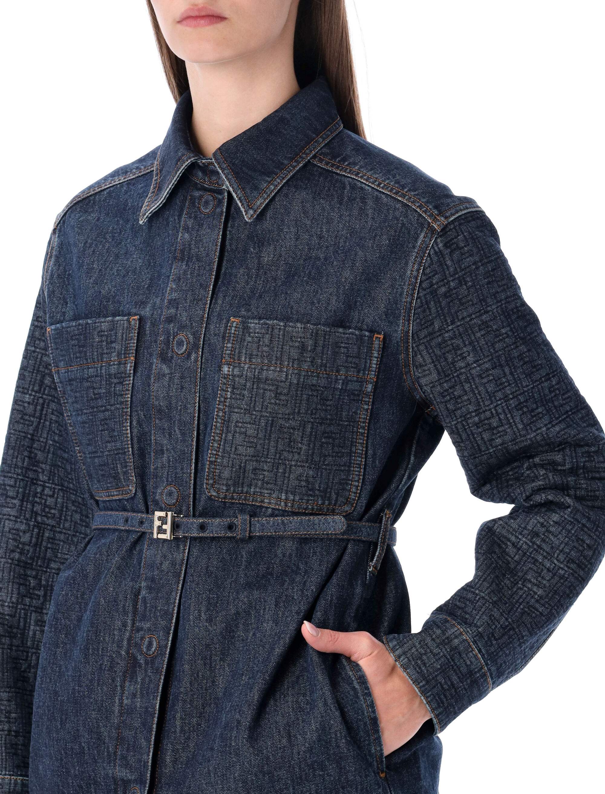 Fendi Oversized Go-To Jacket with Quilted Motif - Size 40 - Image 3