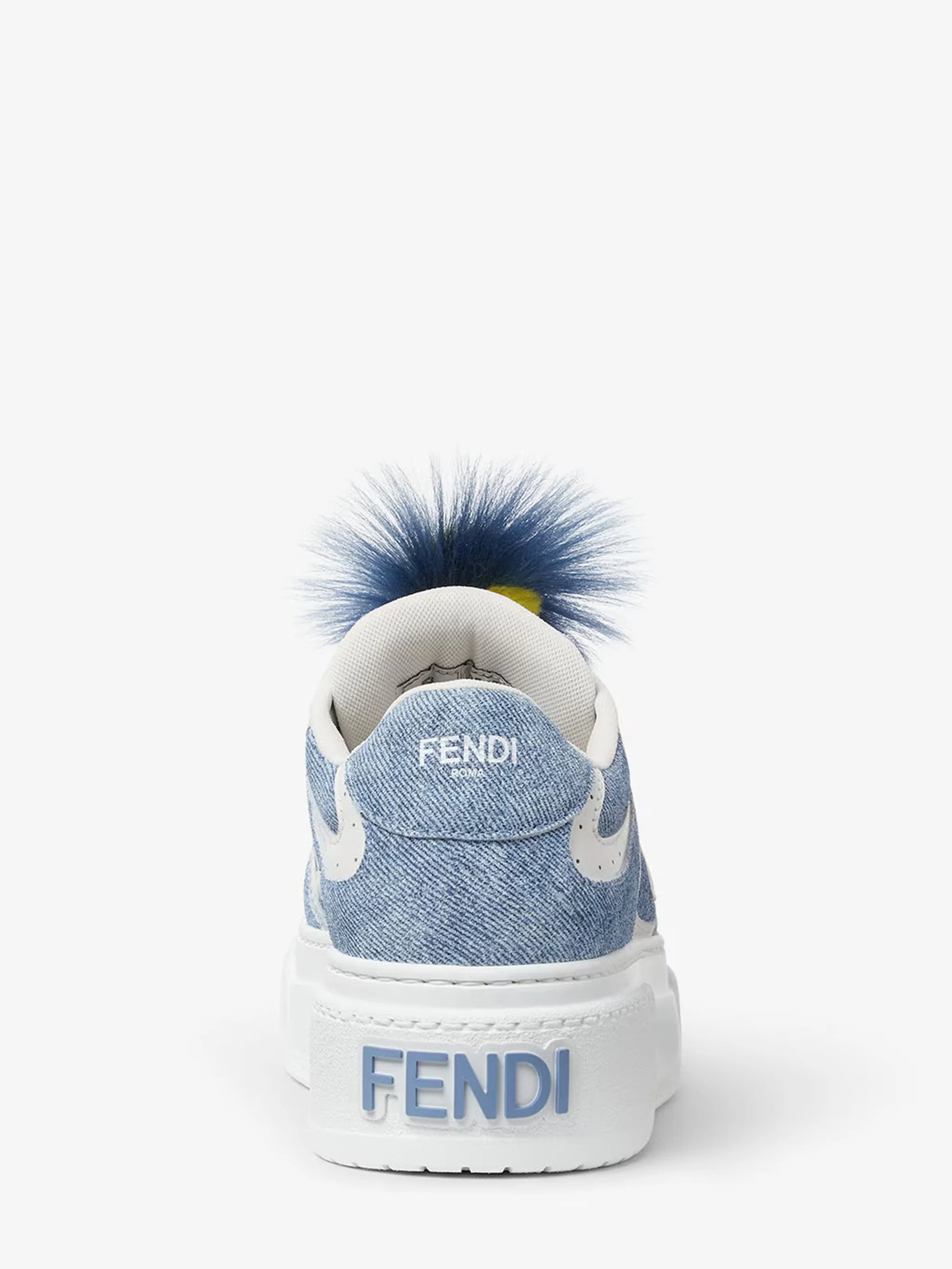 Fendi Platform Sneakers with Charm Detail and 50 mm Heel - Image 3