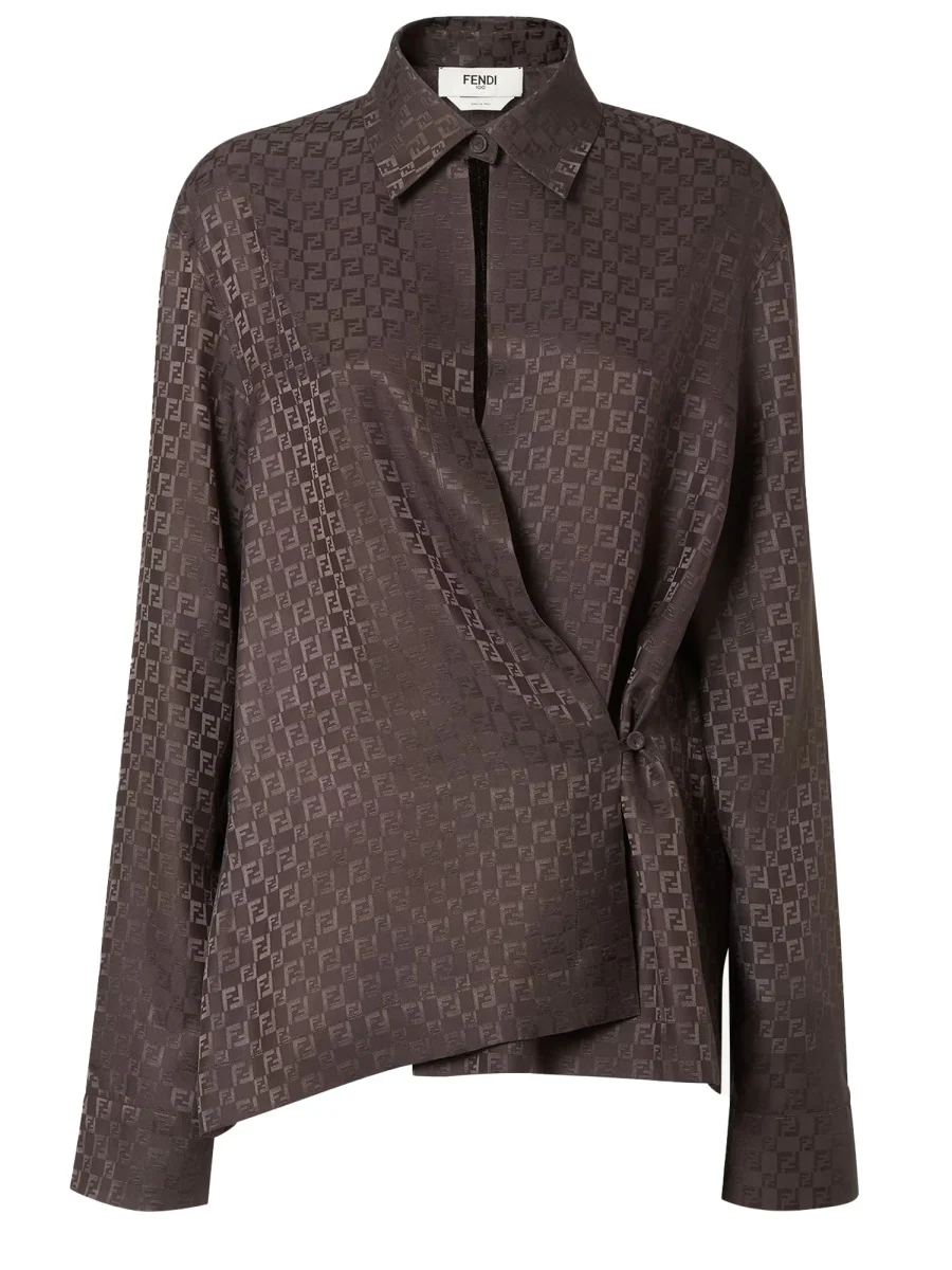 Fendi Silk Long Sleeve Shirt for Women