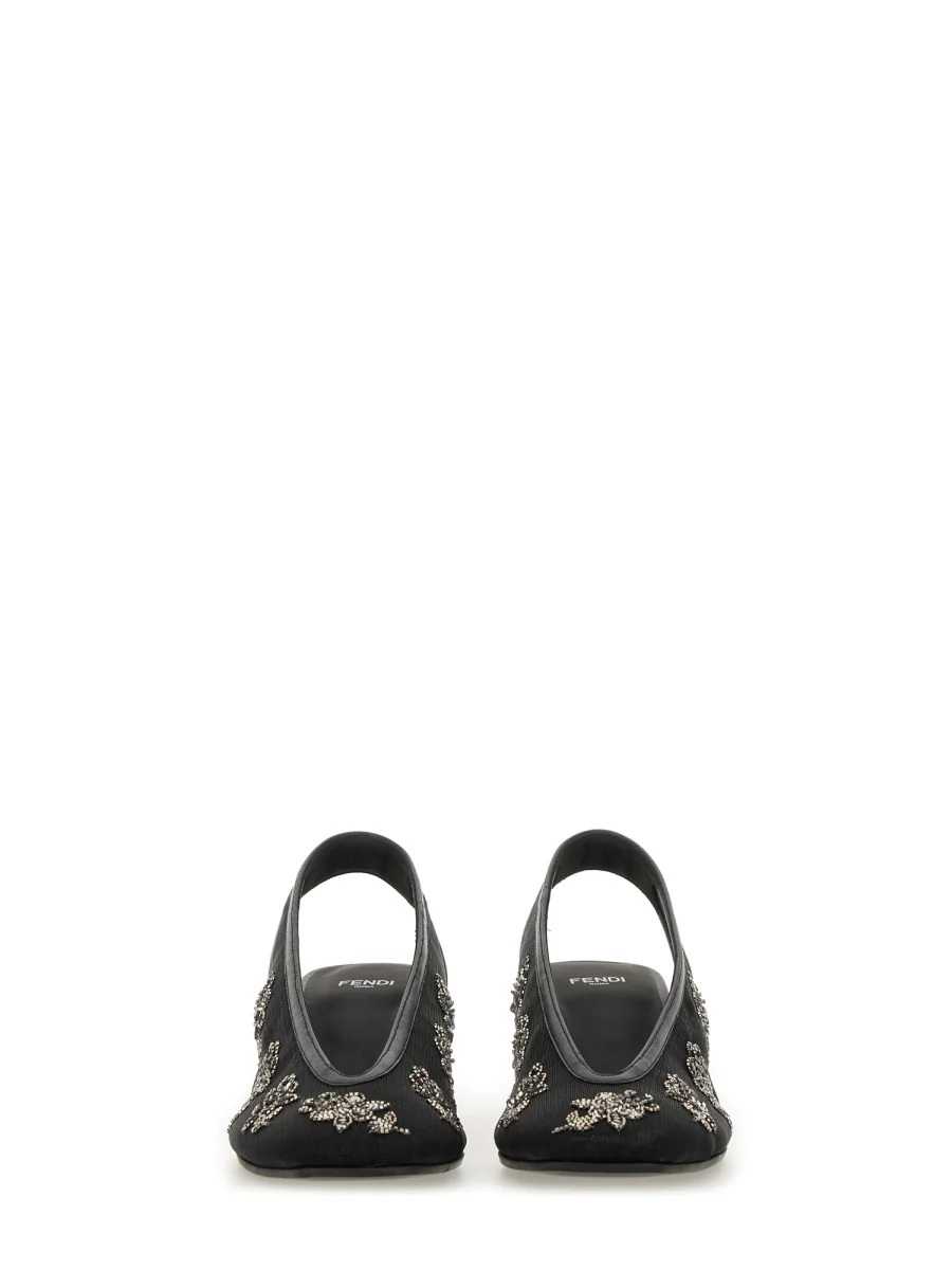 FENDI Slingback with Embroidery - Image 4
