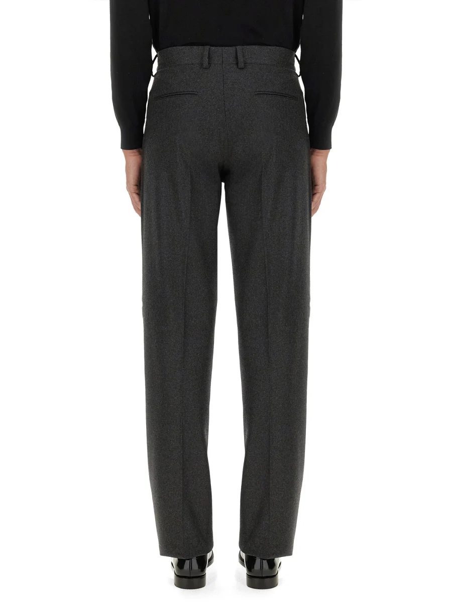 FENDI Stretch Cashmere Trouser with Logoed Detail - Image 3
