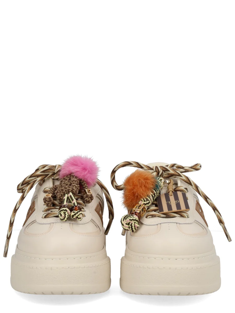 Fendi Stylish Women's Leather Sneakers - Image 3