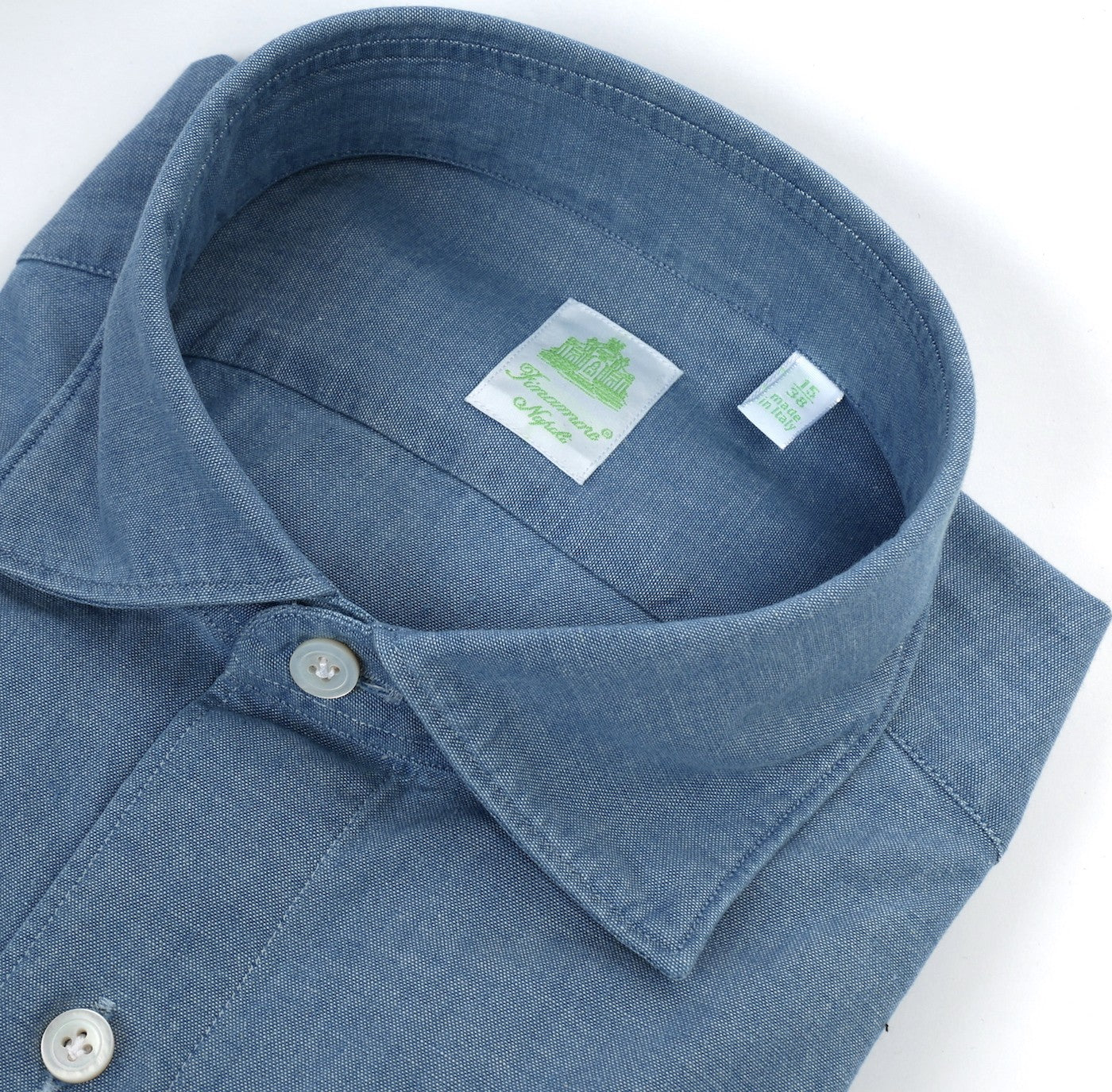 Finamore Chic Chambra Shirt with Soft Collar - Slim Fit - Image 2