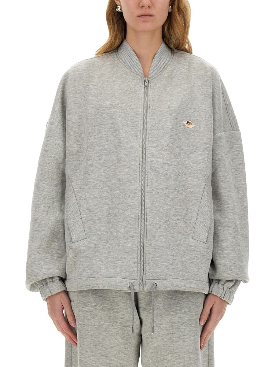 FIORUCCI NEOPRENE "ANGEL" ZIPPERED SWEATSHIRT