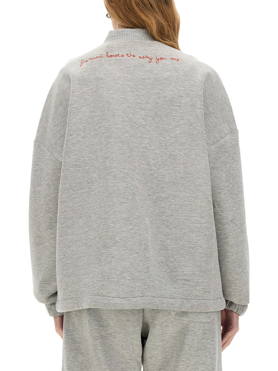 FIORUCCI NEOPRENE "ANGEL" ZIPPERED SWEATSHIRT - Image 3
