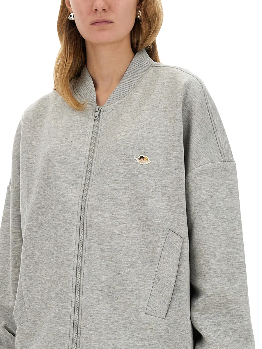 FIORUCCI NEOPRENE "ANGEL" ZIPPERED SWEATSHIRT - Image 4