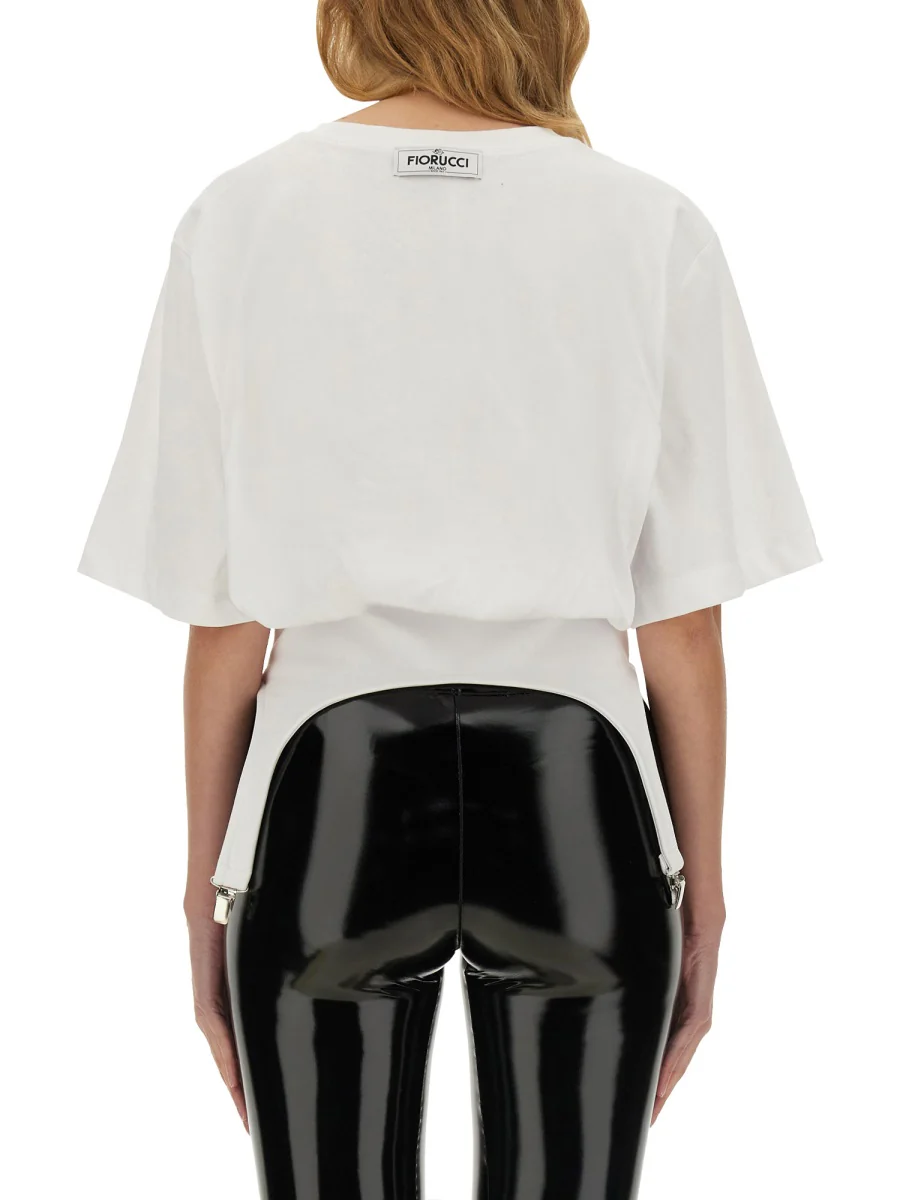 Fiorucci Regular Fit T-Shirt with Suspenders - Image 3