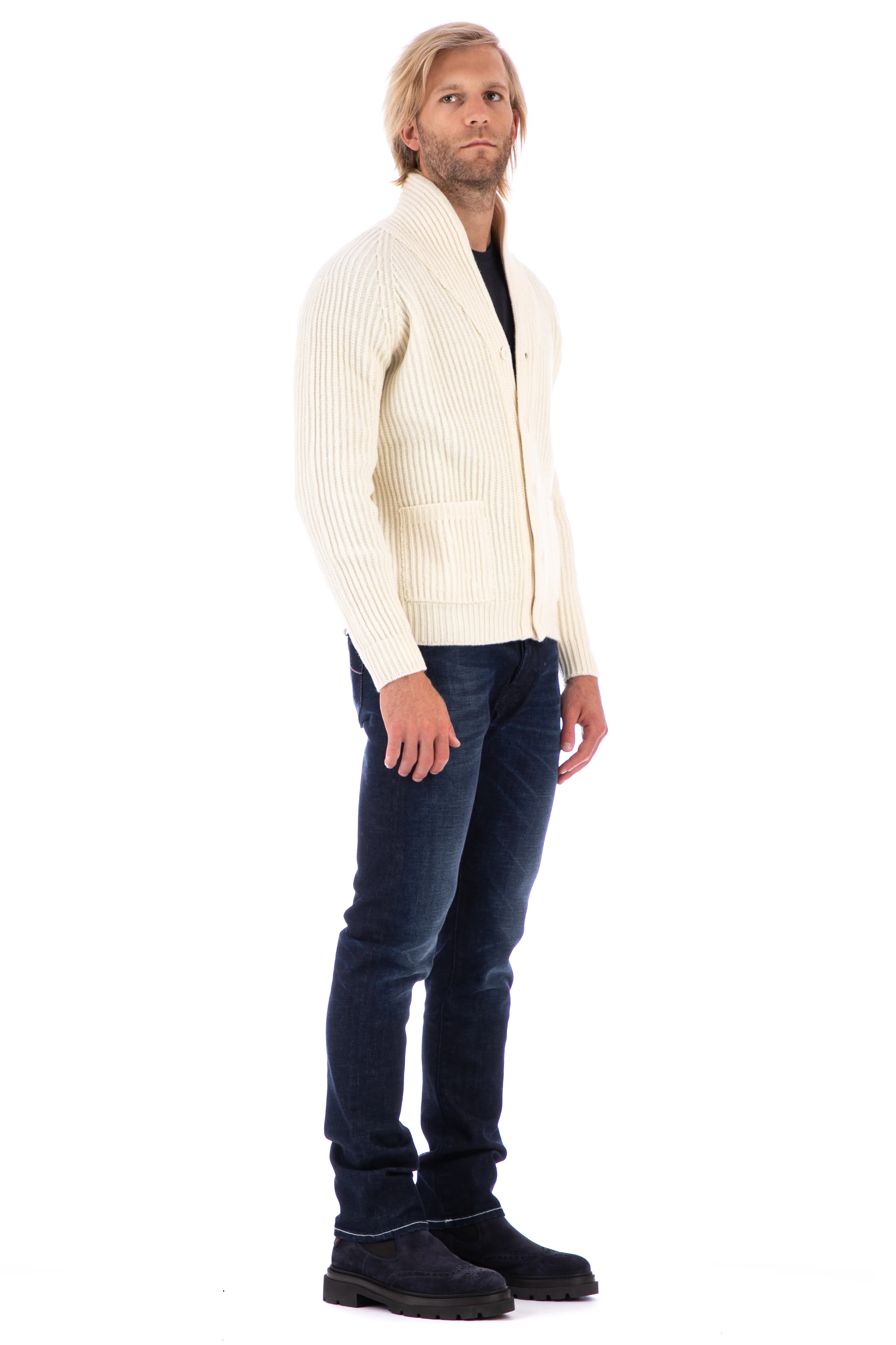 Fly3 Reversible English Rib Wool Cardigan - Image 2