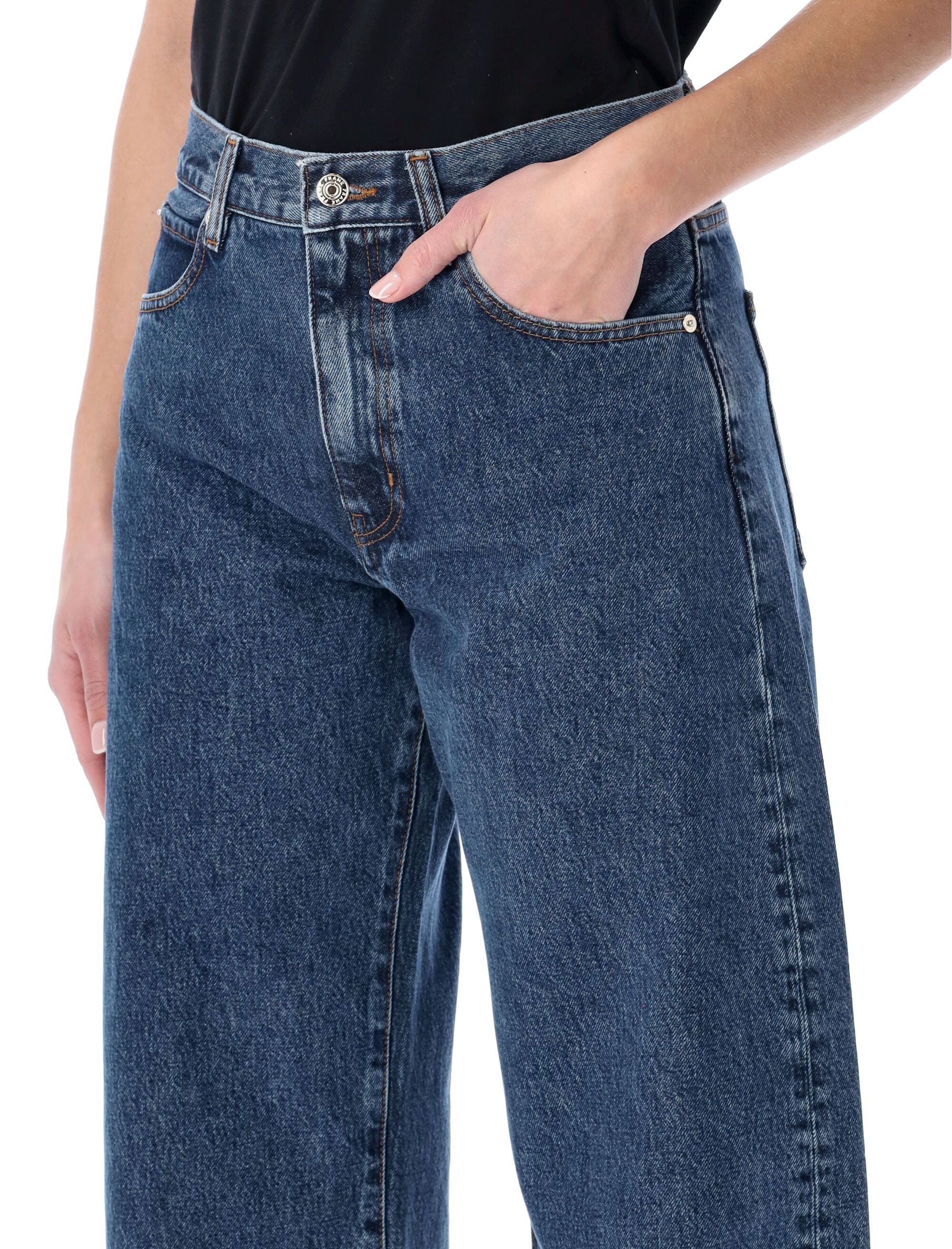 Frame High-Rise Barrel-Leg Jeans - Image 3