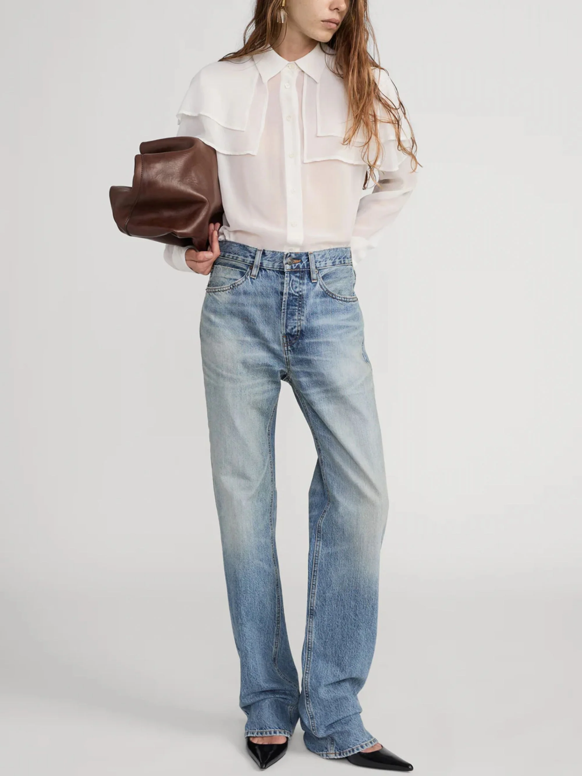 Frame High Waist Straight Leg Jeans - Image 2