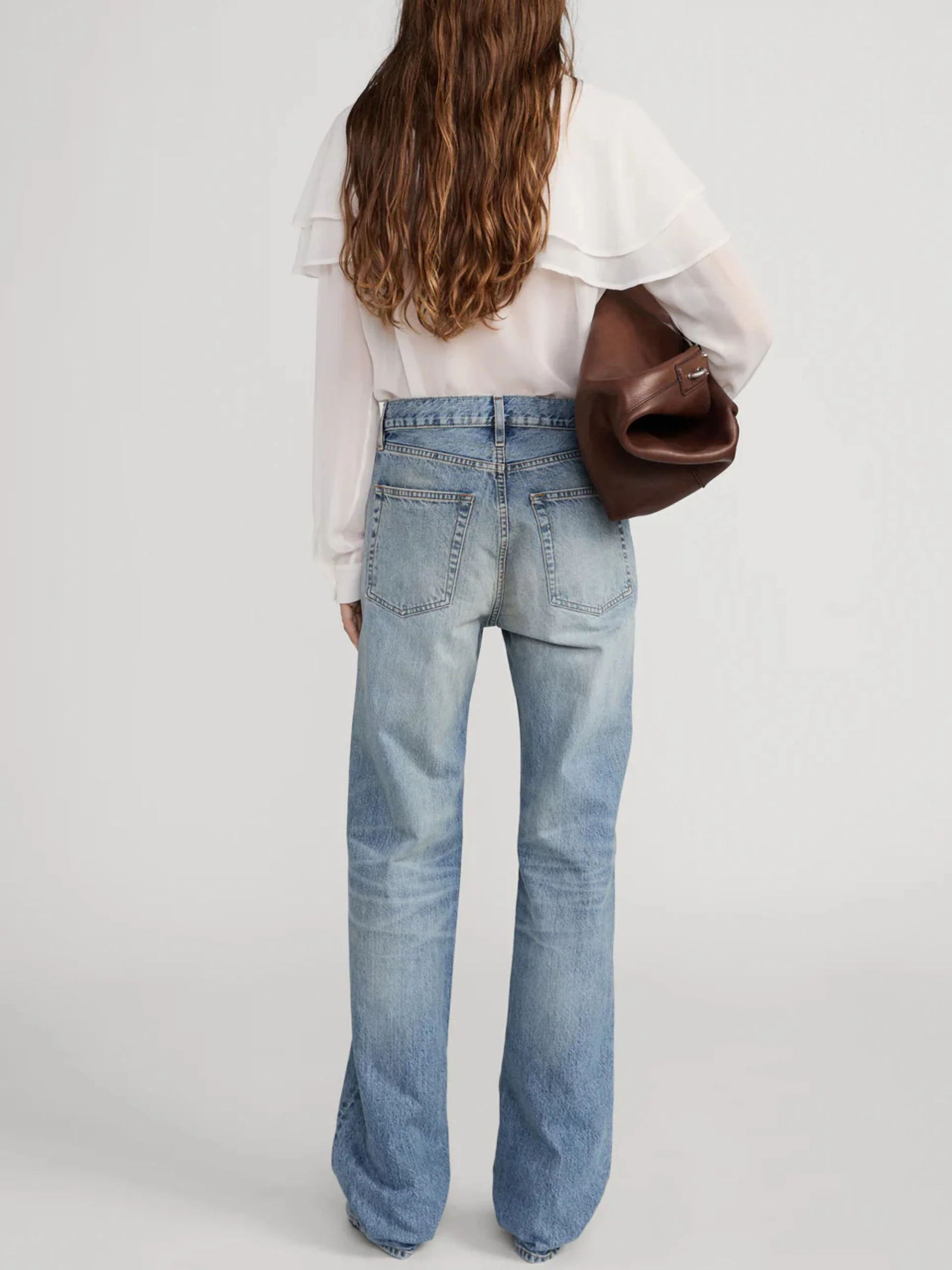 Frame High Waist Straight Leg Jeans - Image 3