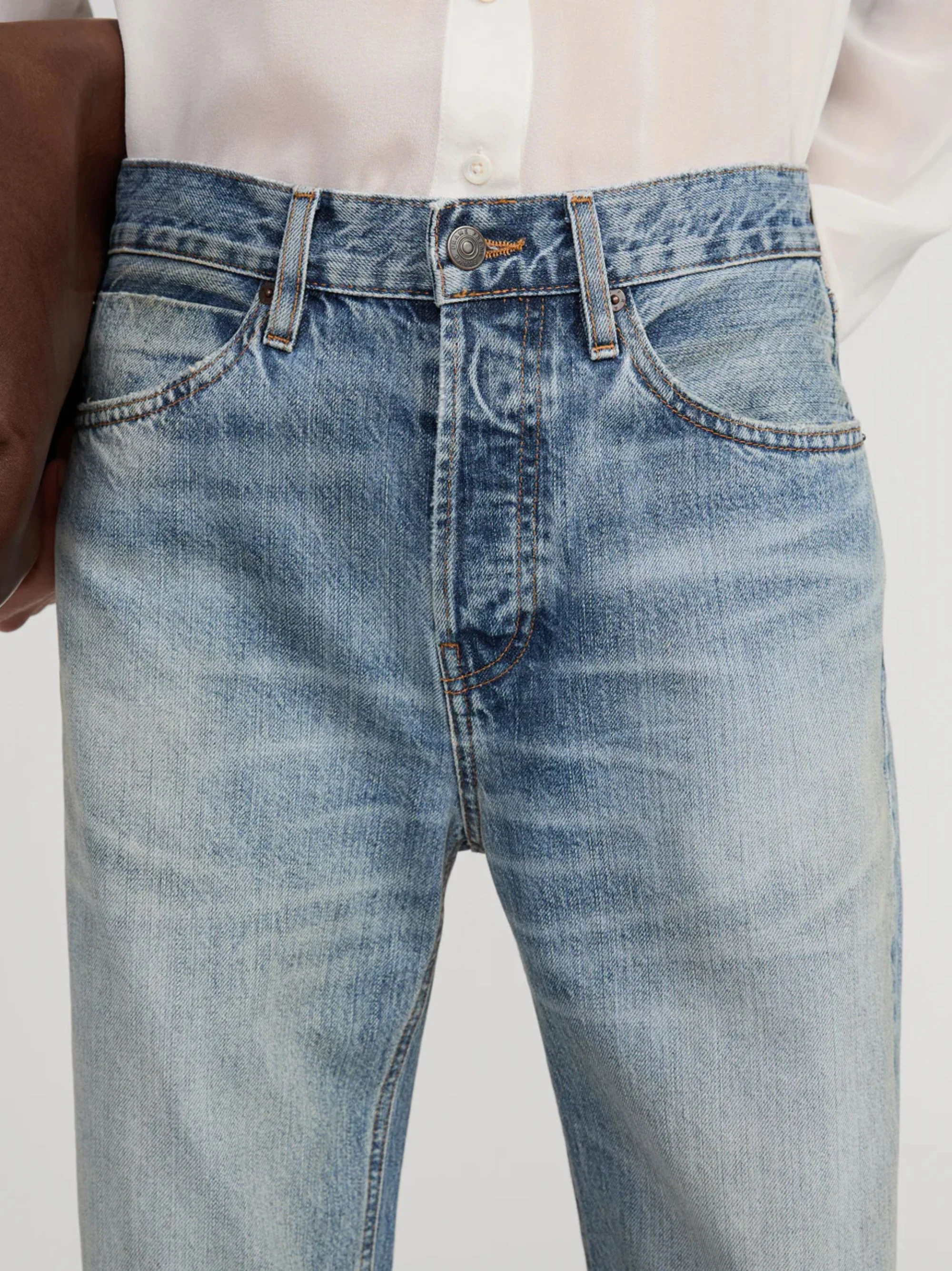 Frame High Waist Straight Leg Jeans - Image 4