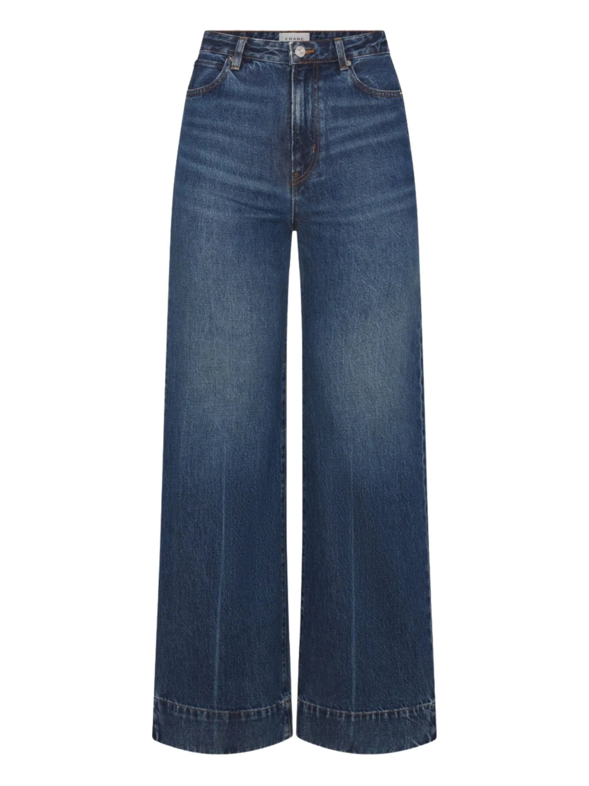 Frame Ultra-High Waist Mini Jeans with Slit