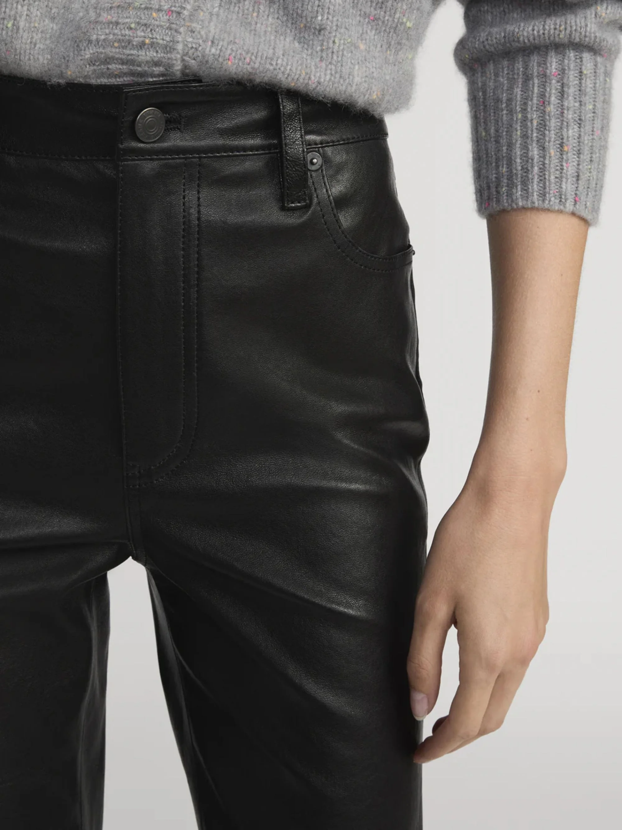 Frame Women's Mini Leather Jacket - Image 4
