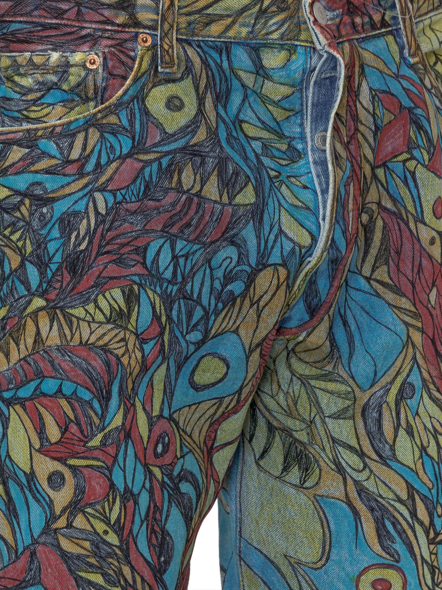 Gallery Dept. Painted Denim Overalls - Image 4