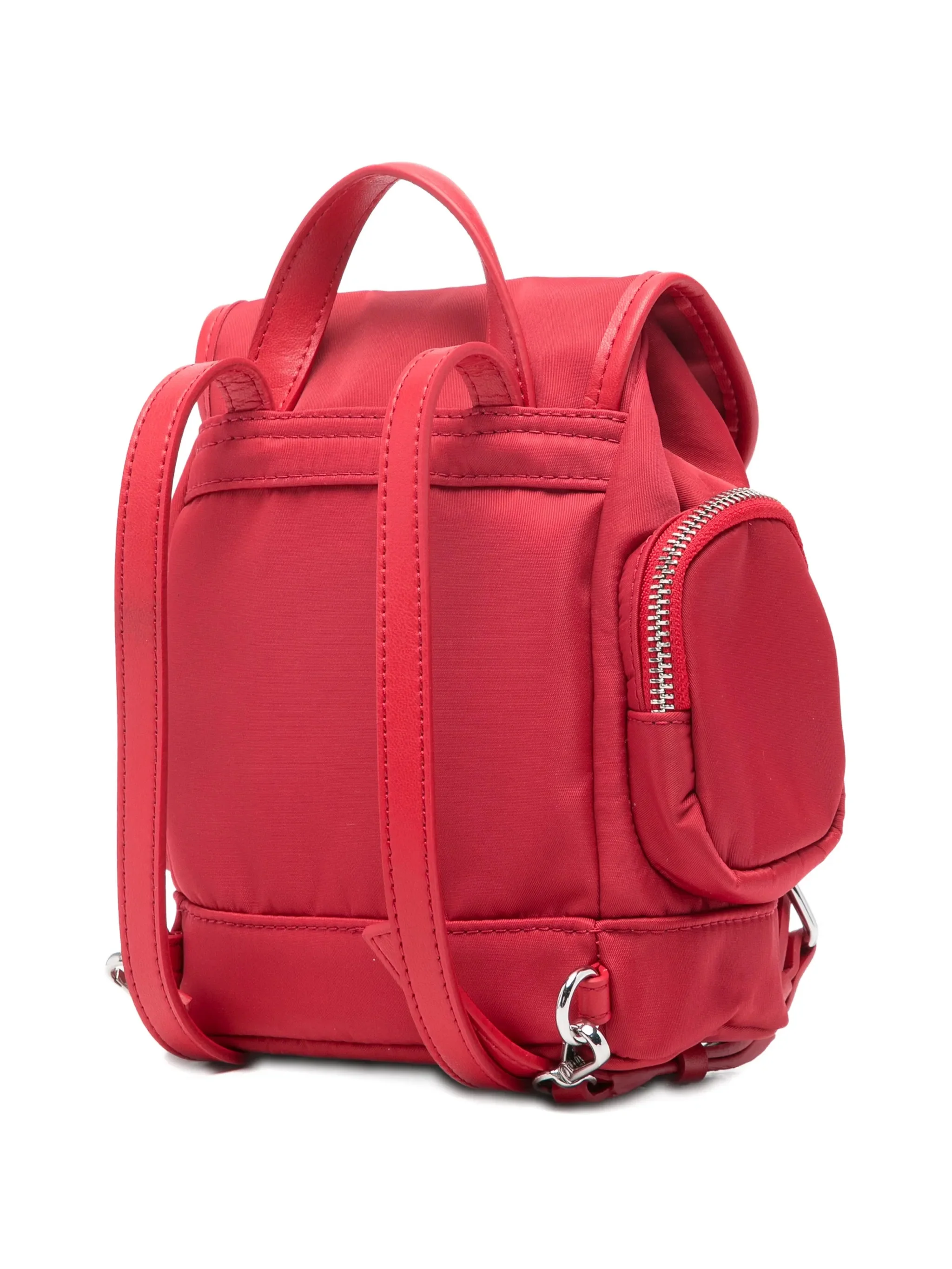 Ganni Adjustable Nylon Backpack with Zip Pockets and Removable Straps - Image 3