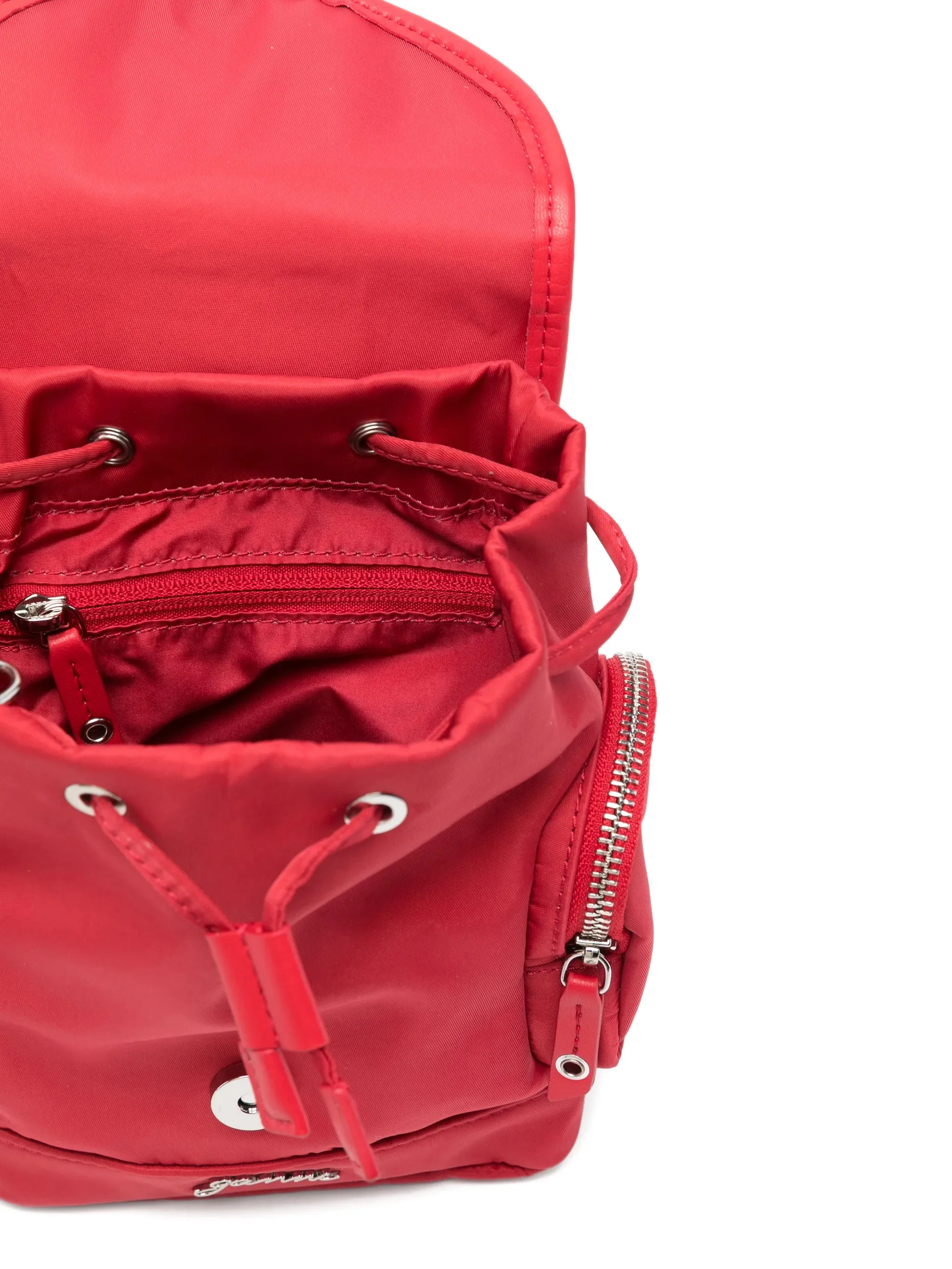 Ganni Adjustable Nylon Backpack with Zip Pockets and Removable Straps - Image 5