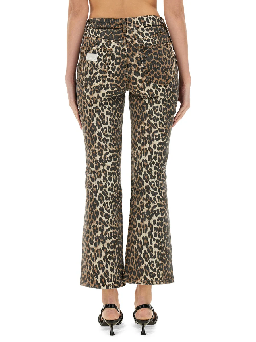 Ganni Animal Print Belted Top for Women - Image 5