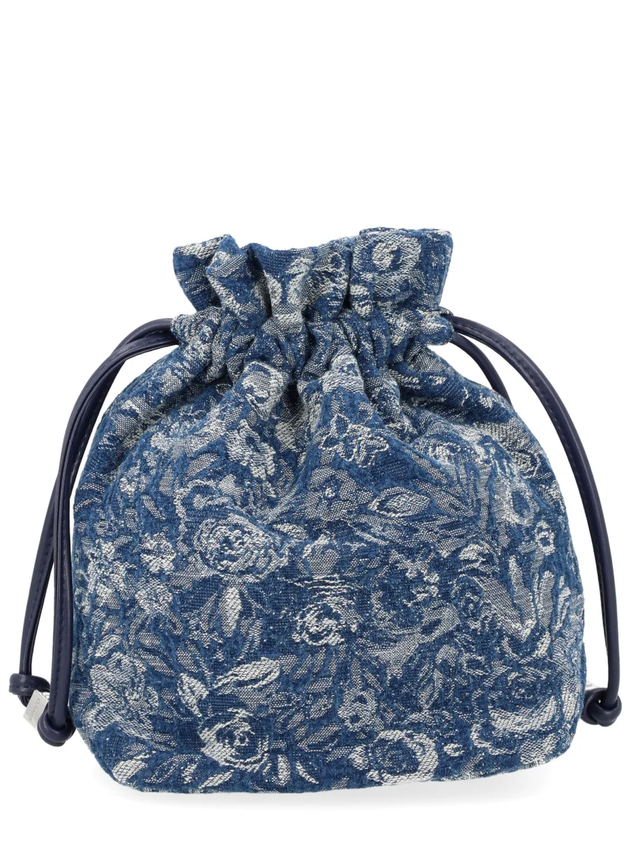 Ganni Blue Tapestry Denim Pouch - Image 2