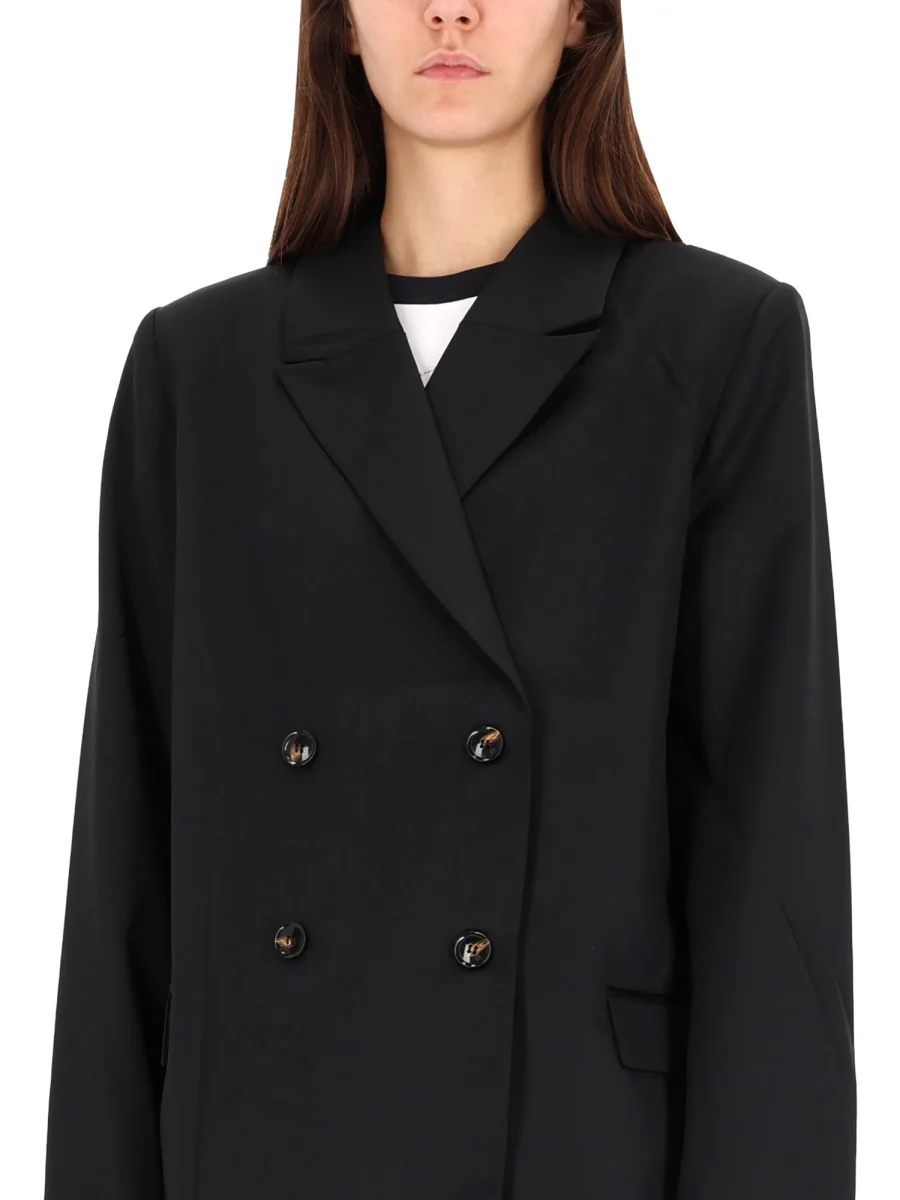 GANNI Calendered Wool Blazer - Image 4