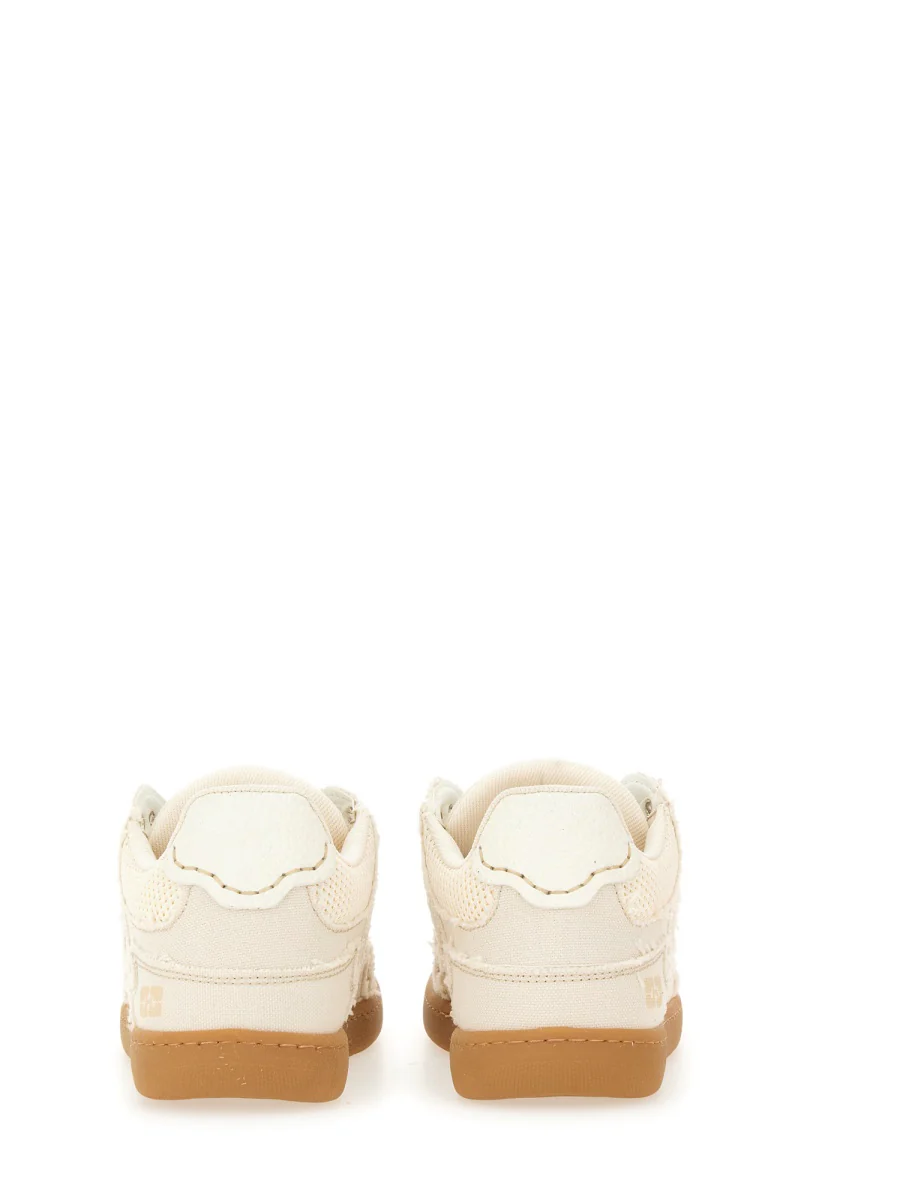 GANNI Canvas Sneakers with Raw Edge - Image 4