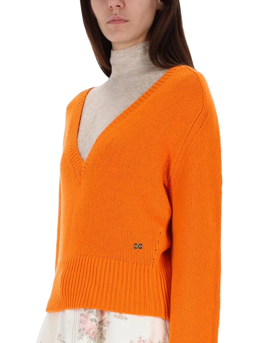 GANNI Cashmere V-Neck Sweater - Image 4