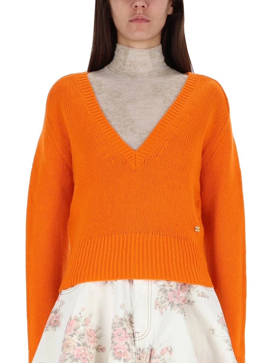 GANNI Cashmere V-Neck Sweater - Image 5