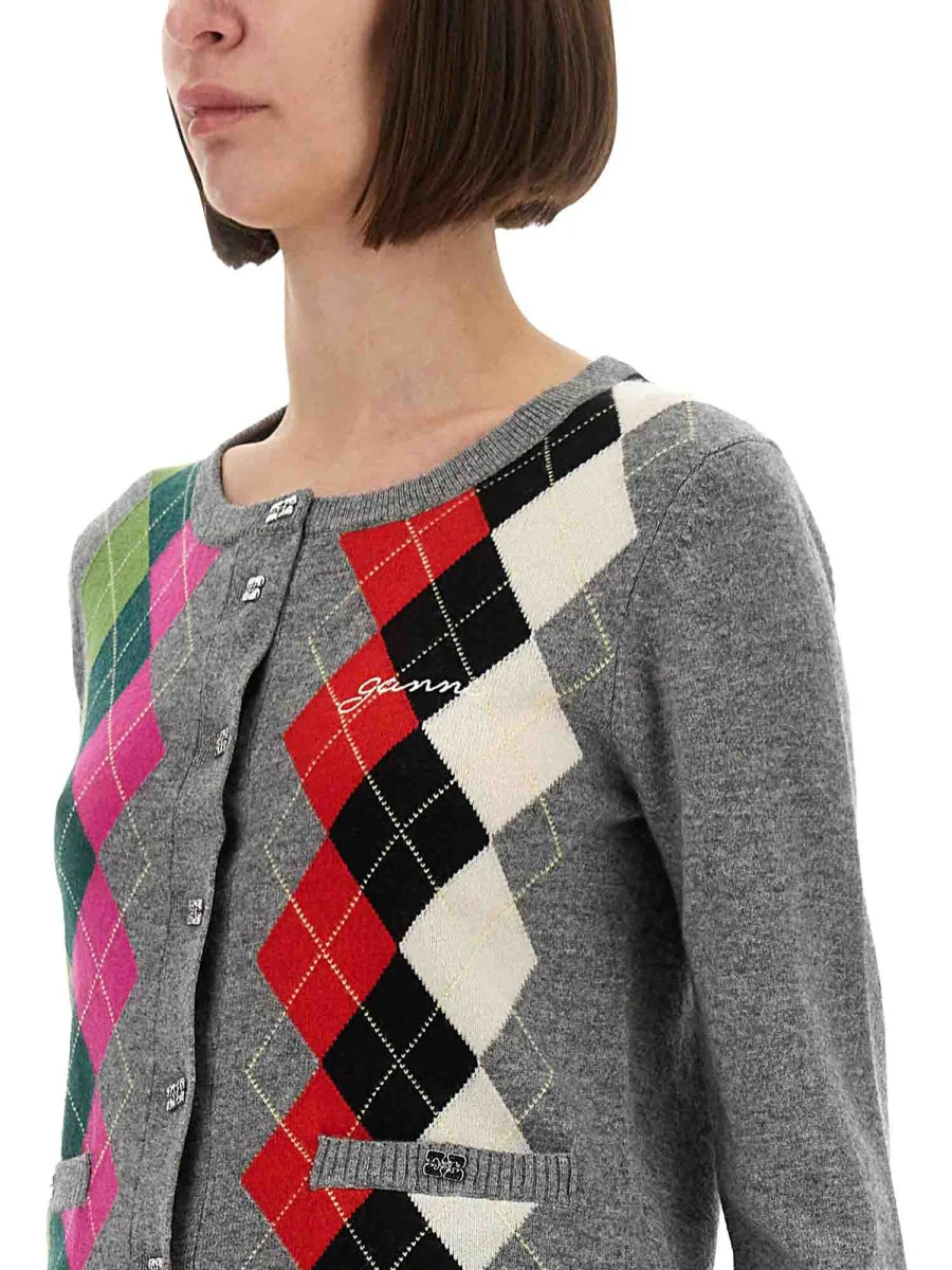 GANNI Checked Cardigan - Image 4