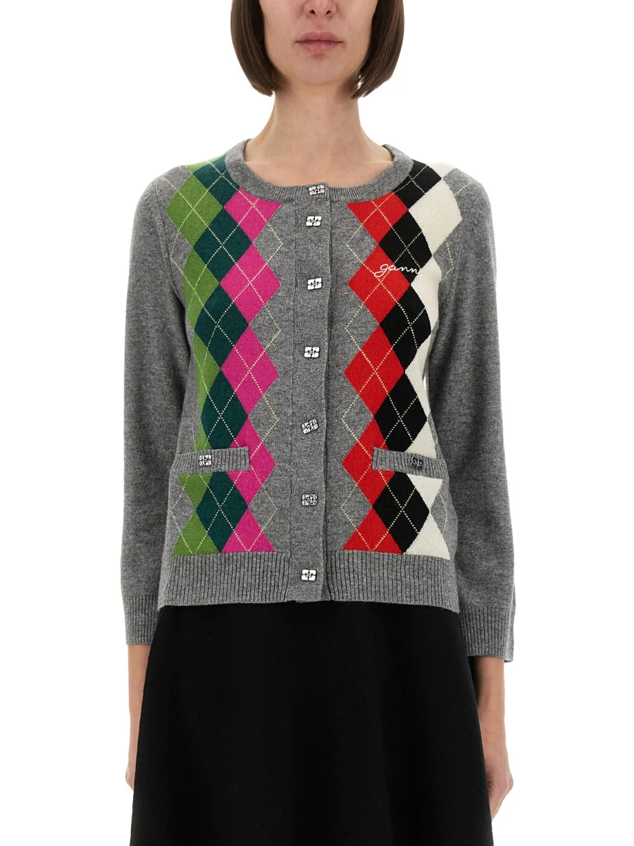 GANNI Checked Cardigan - Image 5