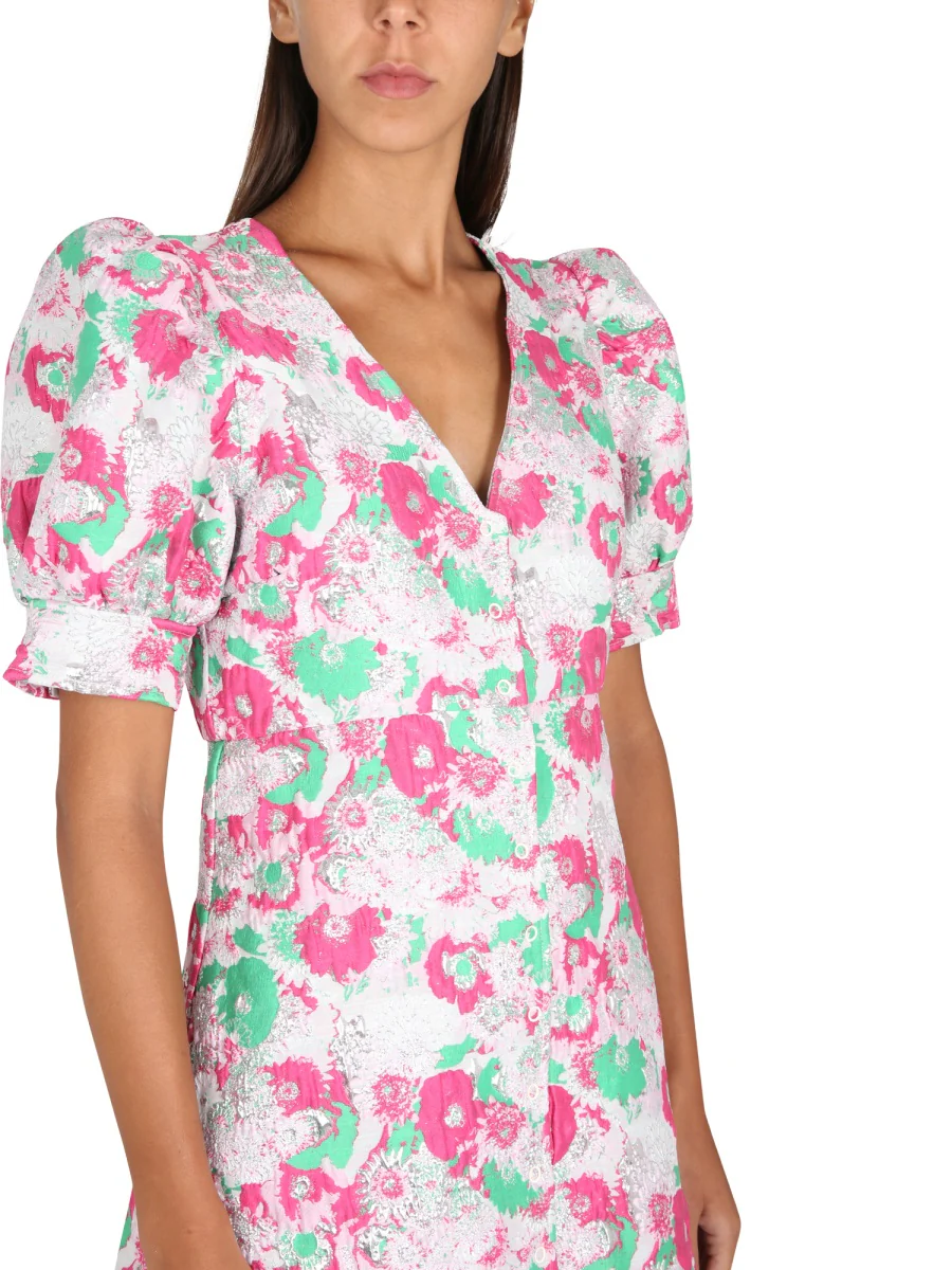 Ganni Chic 3D Jacquard Mini Dress - Image 2