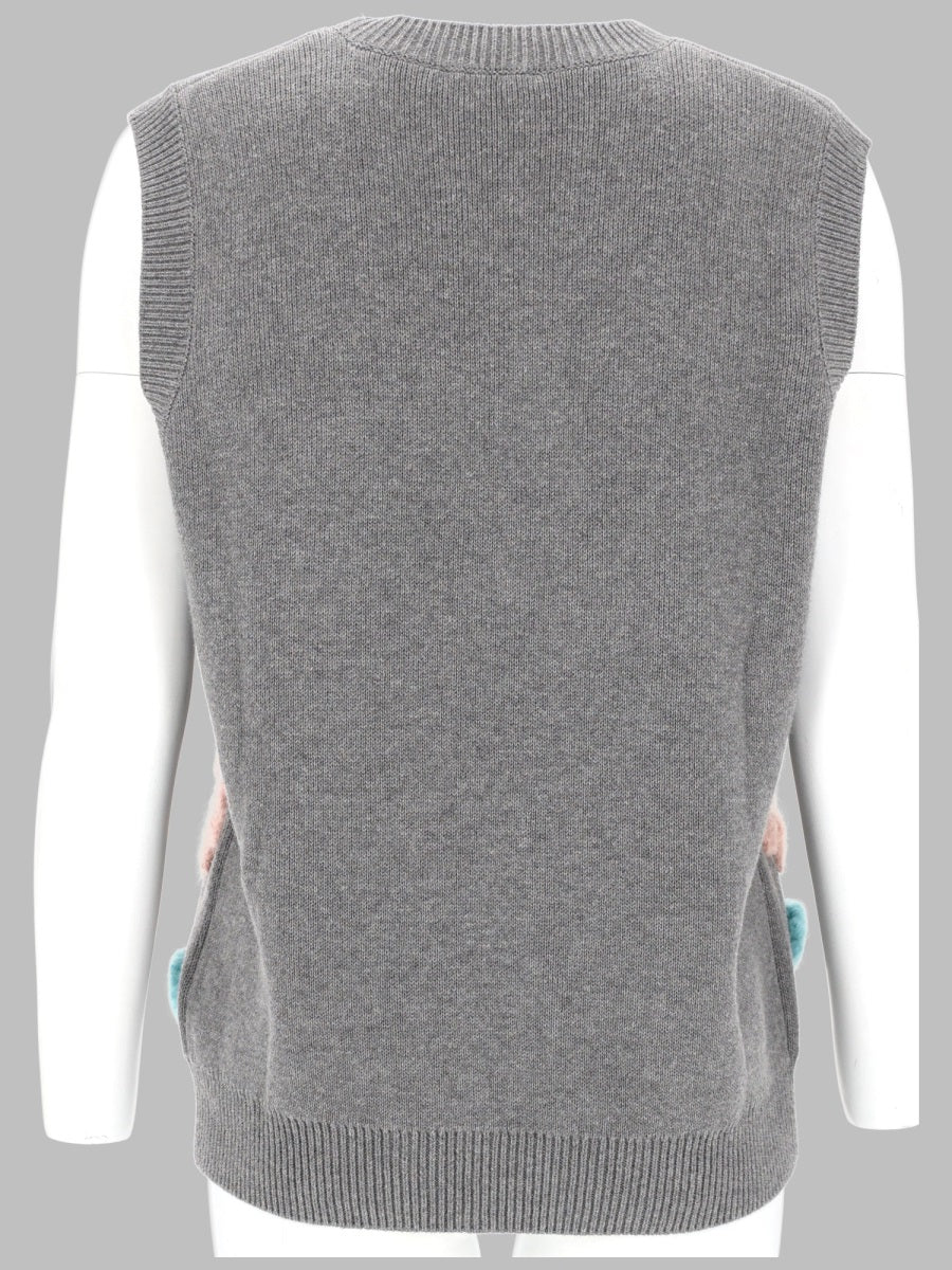Ganni Chic Mini Gilet with Floral Detailing - Image 2