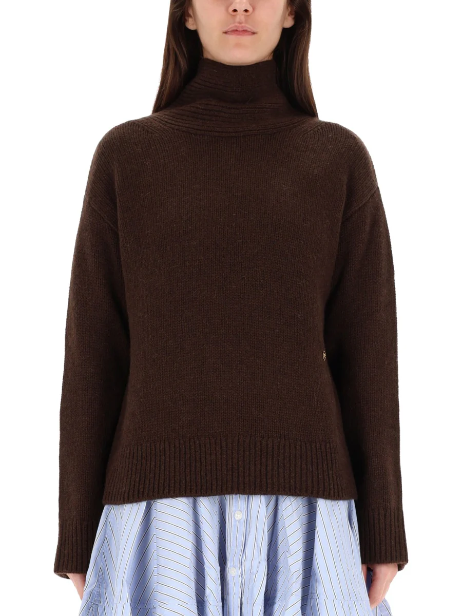 GANNI Chunky Yak Mix Open Back Pullover - Image 3