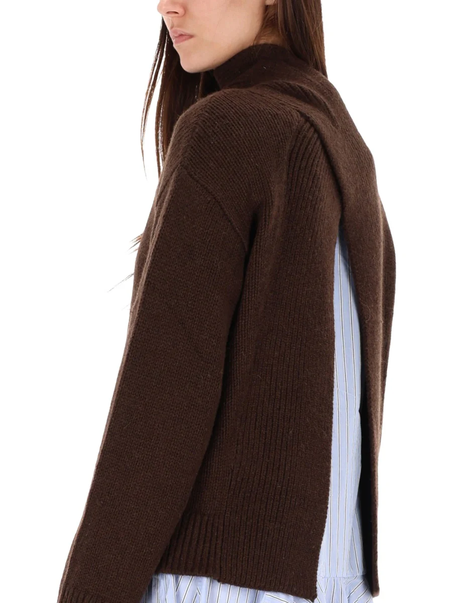 GANNI Chunky Yak Mix Open Back Pullover - Image 6
