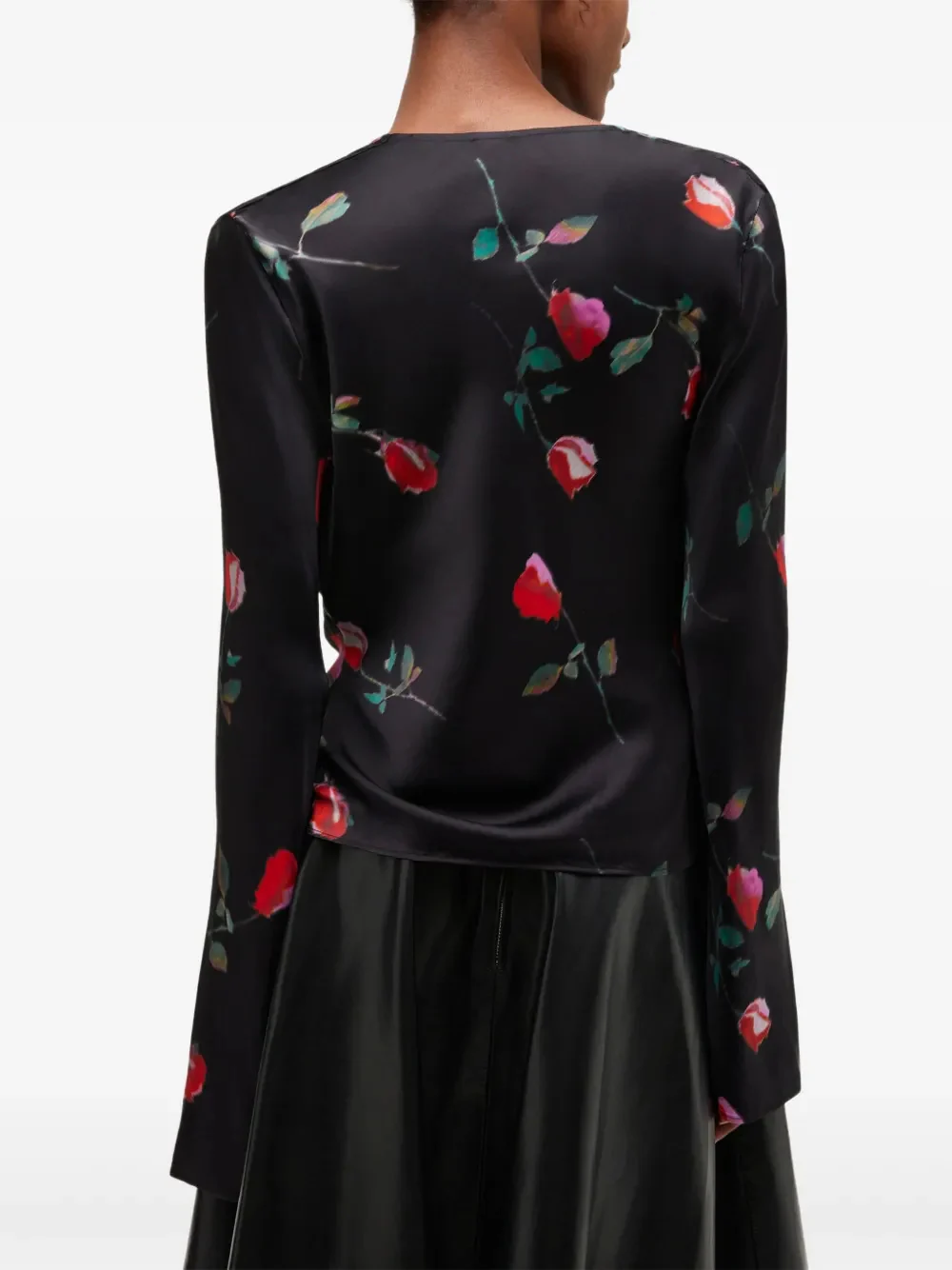 Ganni Cowl Neck Long Sleeve Shirt - Size 36 - Image 4