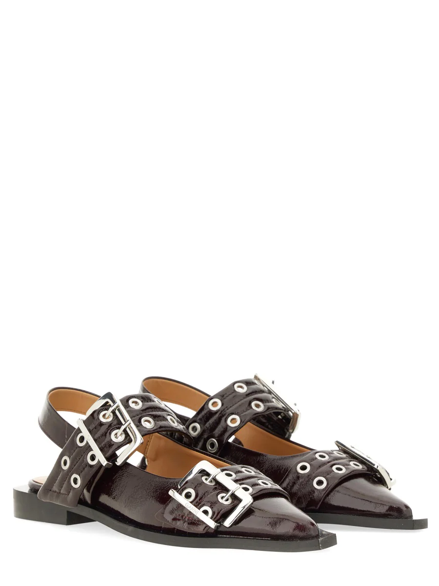 GANNI Feminine Buckle Ballerina - Image 3