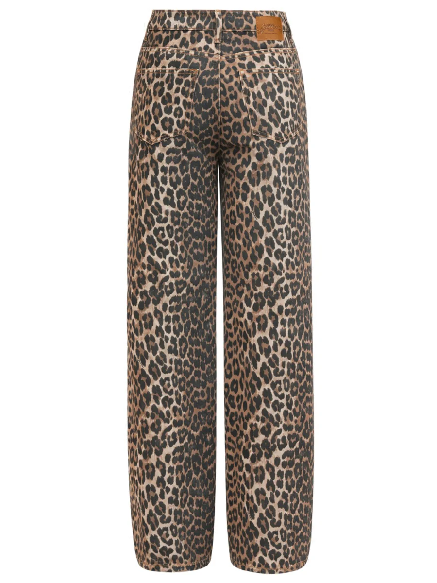 GANNI Lari Leopard Print Jeans - Image 2