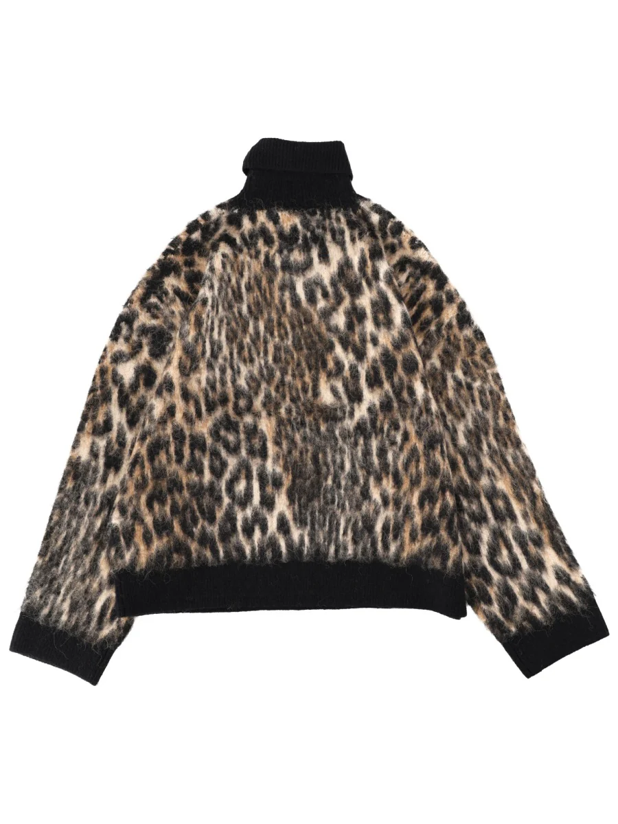 GANNI Leopard High-neck Sweater - Image 2