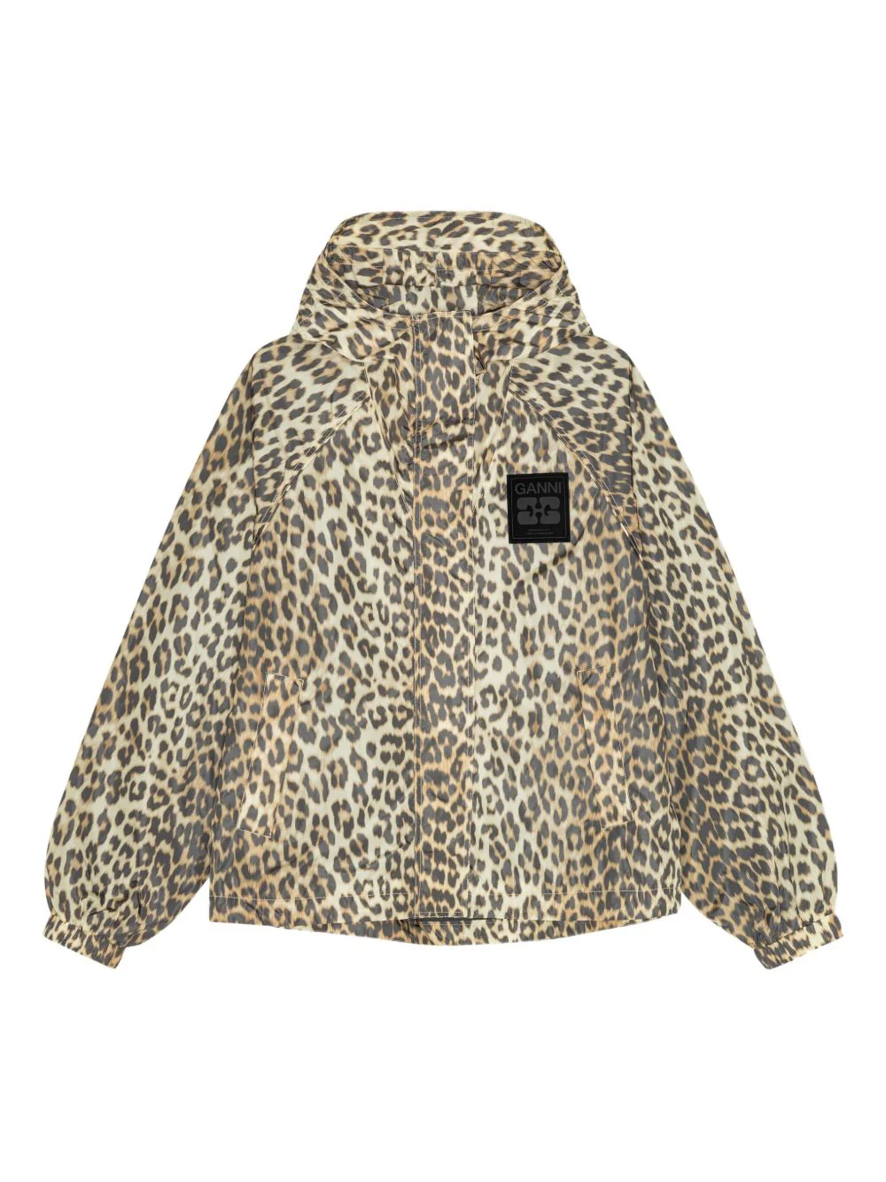 GANNI Leopard Print Nylon Jacket
