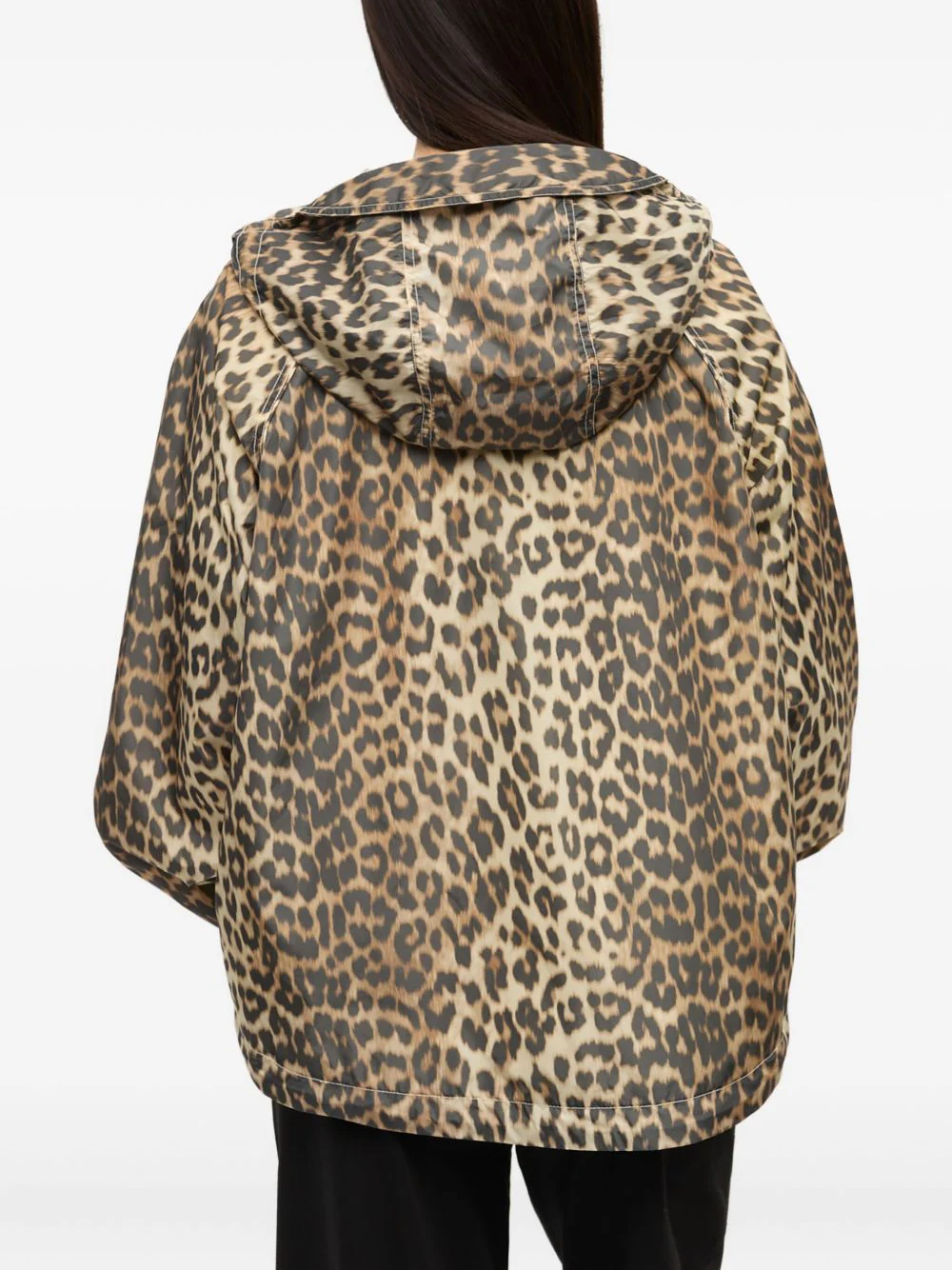 GANNI Leopard Print Nylon Jacket - Image 3