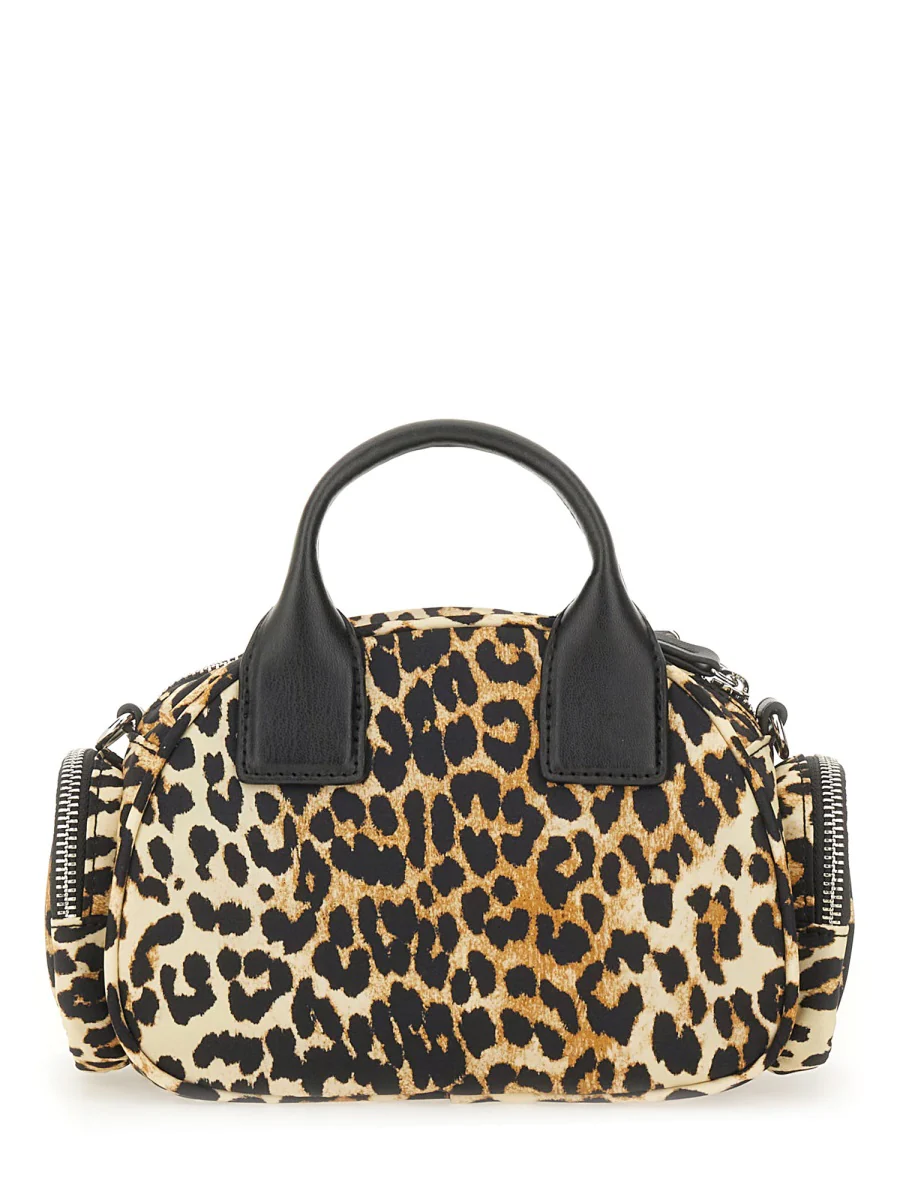 Ganni Mini Animal Print Recycled Nylon Handbag - Image 2